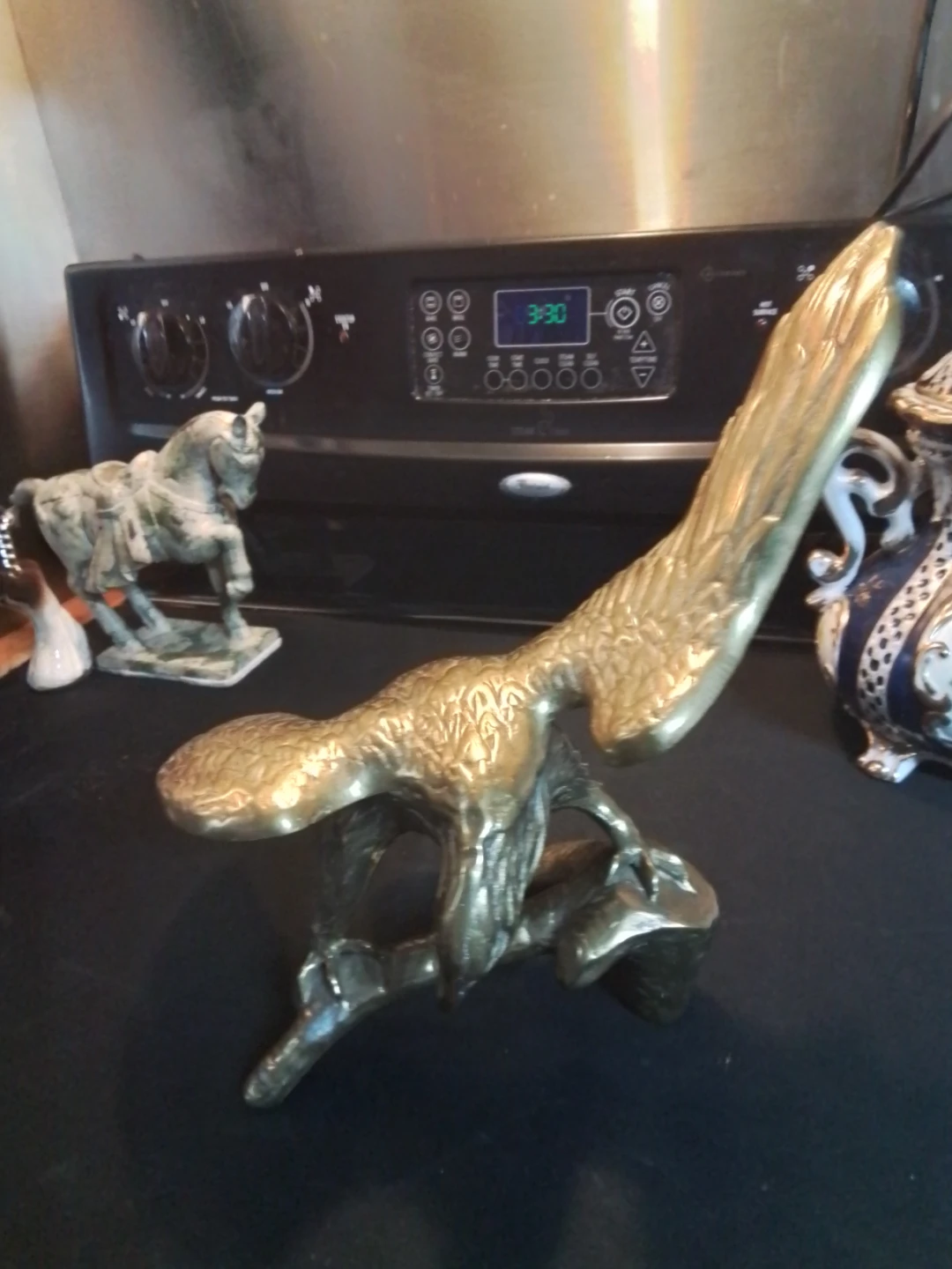 Vintage Brass Eagle Sculpture - photo 2