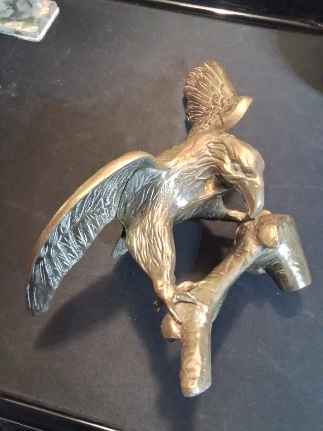 Vintage Brass Eagle Sculpture - photo 3
