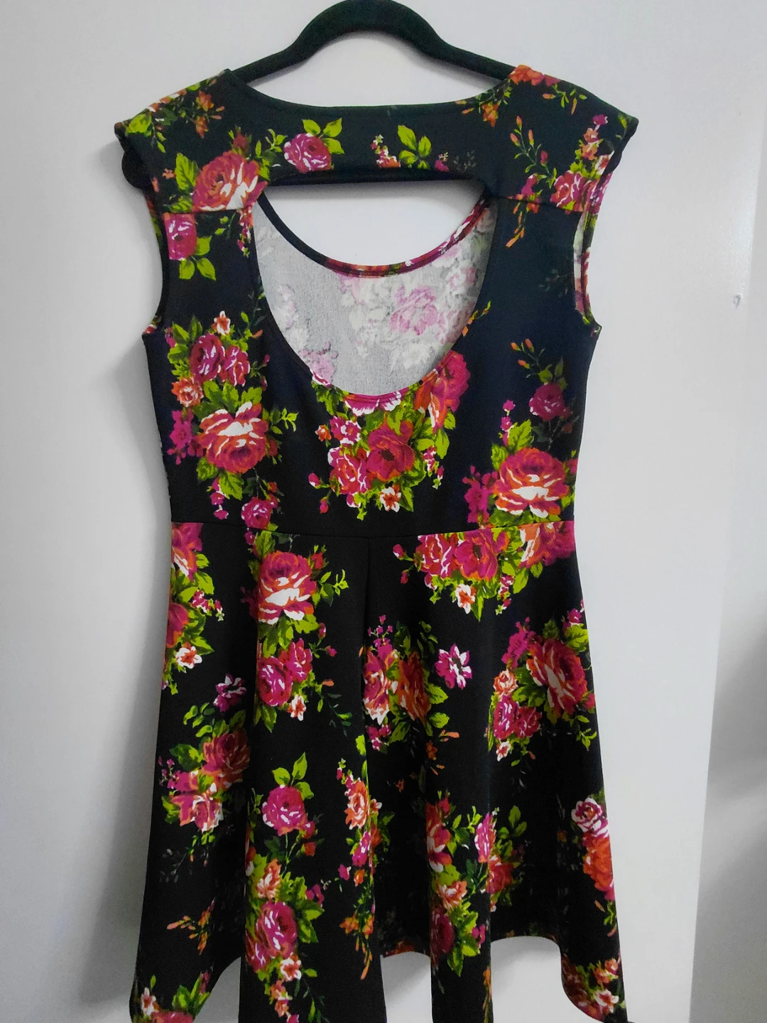 Rebel Sugar Black Floral Dress Size Large - photo 3