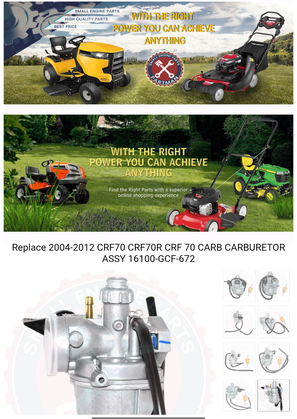 Carburetor Assembly for CRF70 / CRF70R (2004-2012) - photo 2