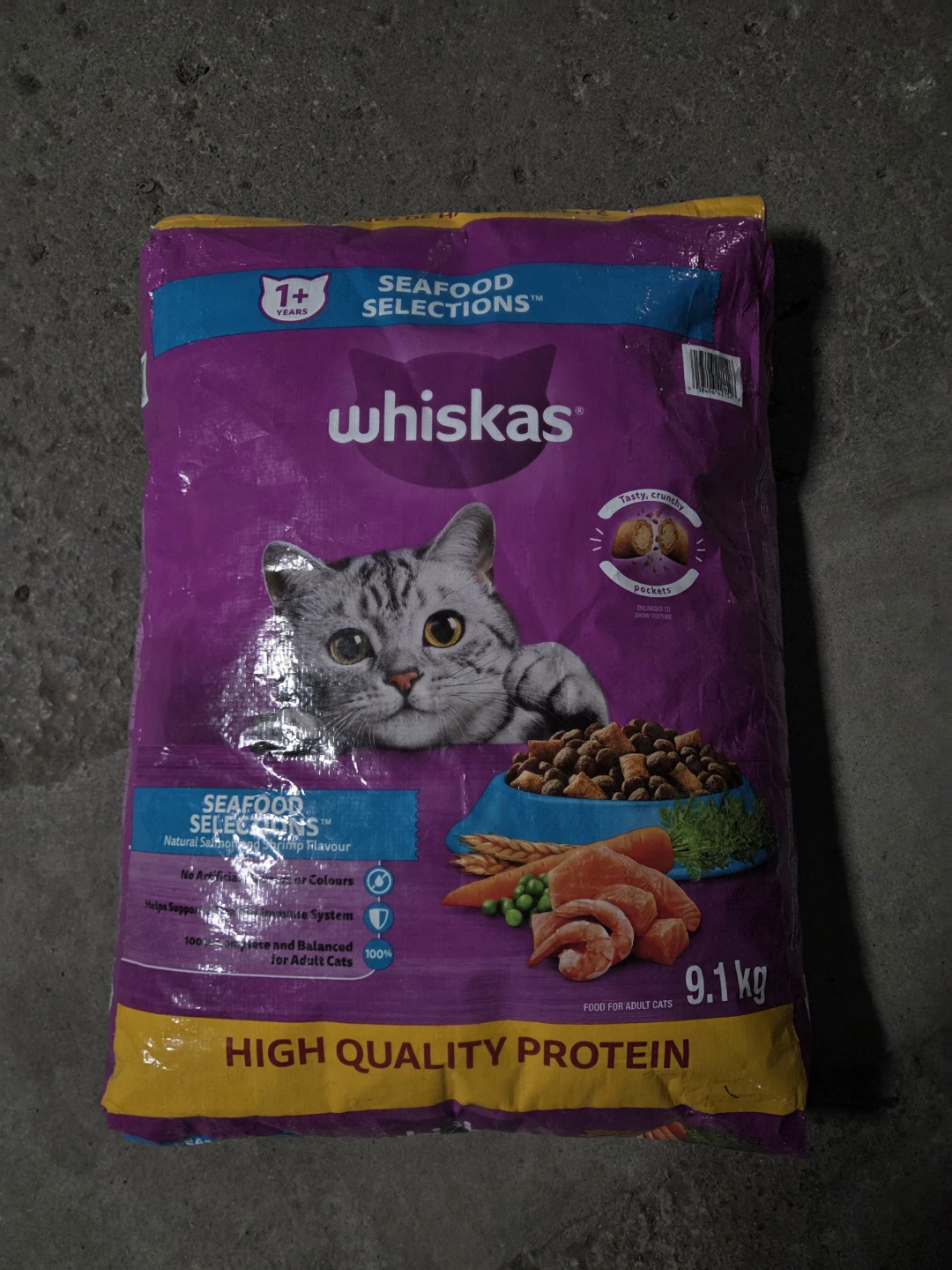 Whiskas Seafood Selections Cat Food 9.1kg