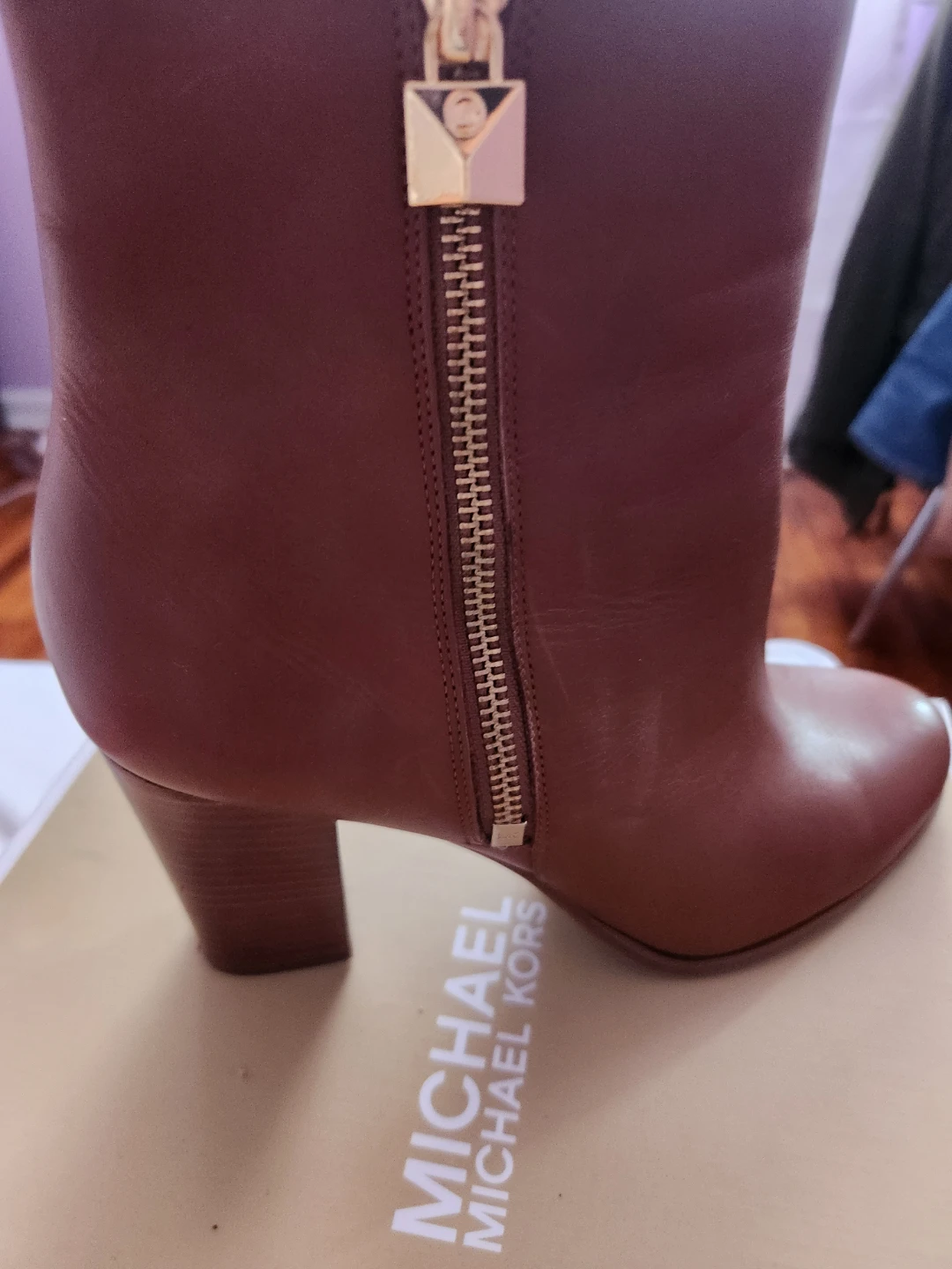 Michael Kors Brown Leather Ankle Boots