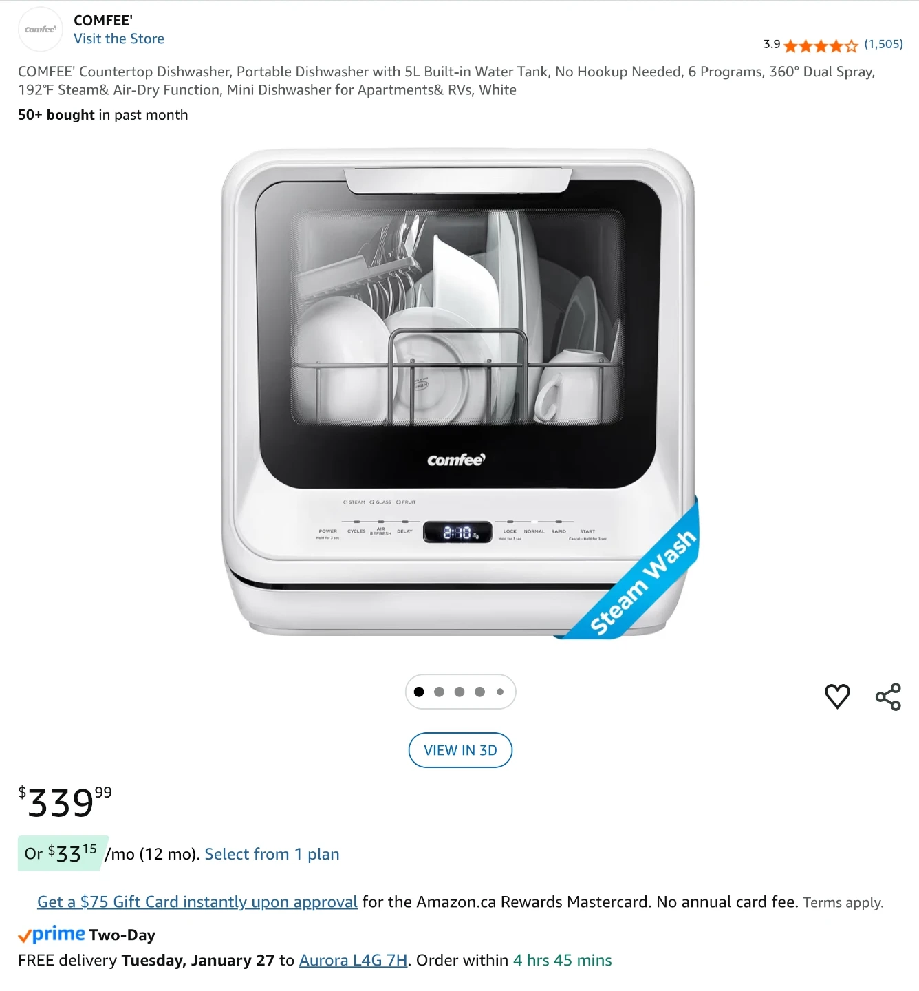 Comfee Countertop Dishwasher - photo 4