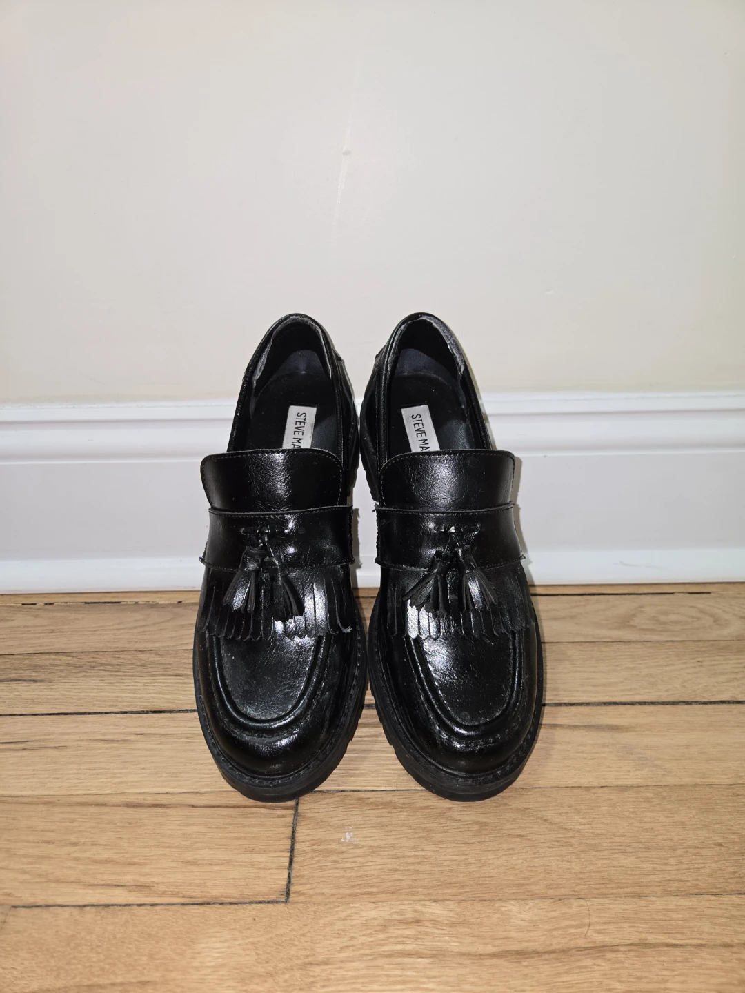 Steve Madden Black Patent Leather Tassel Loafers - photo 5