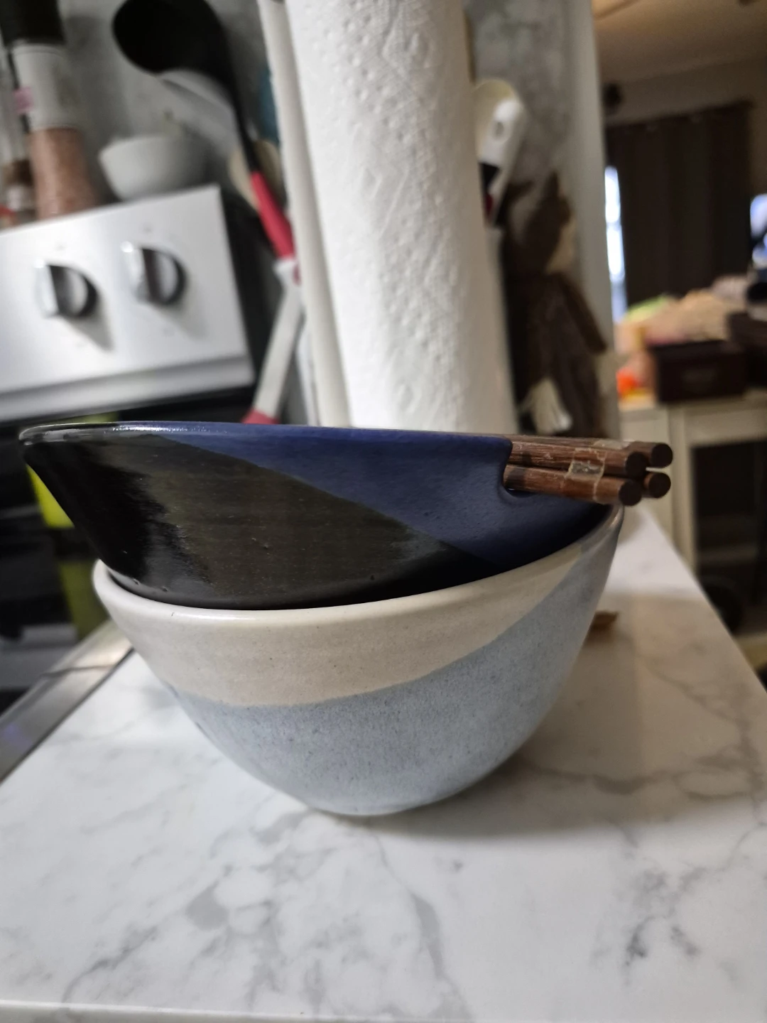 Ceramic Rice Bowl Set with Chopsticks - photo 2