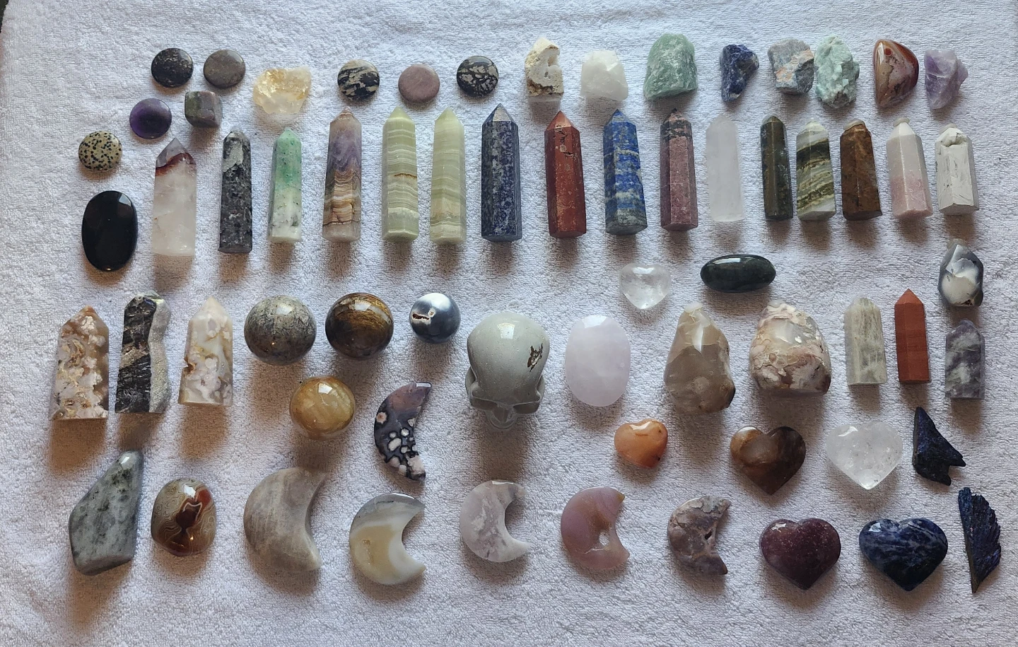 66 Crystals Towers, Hearts, Moons, Freeform and more