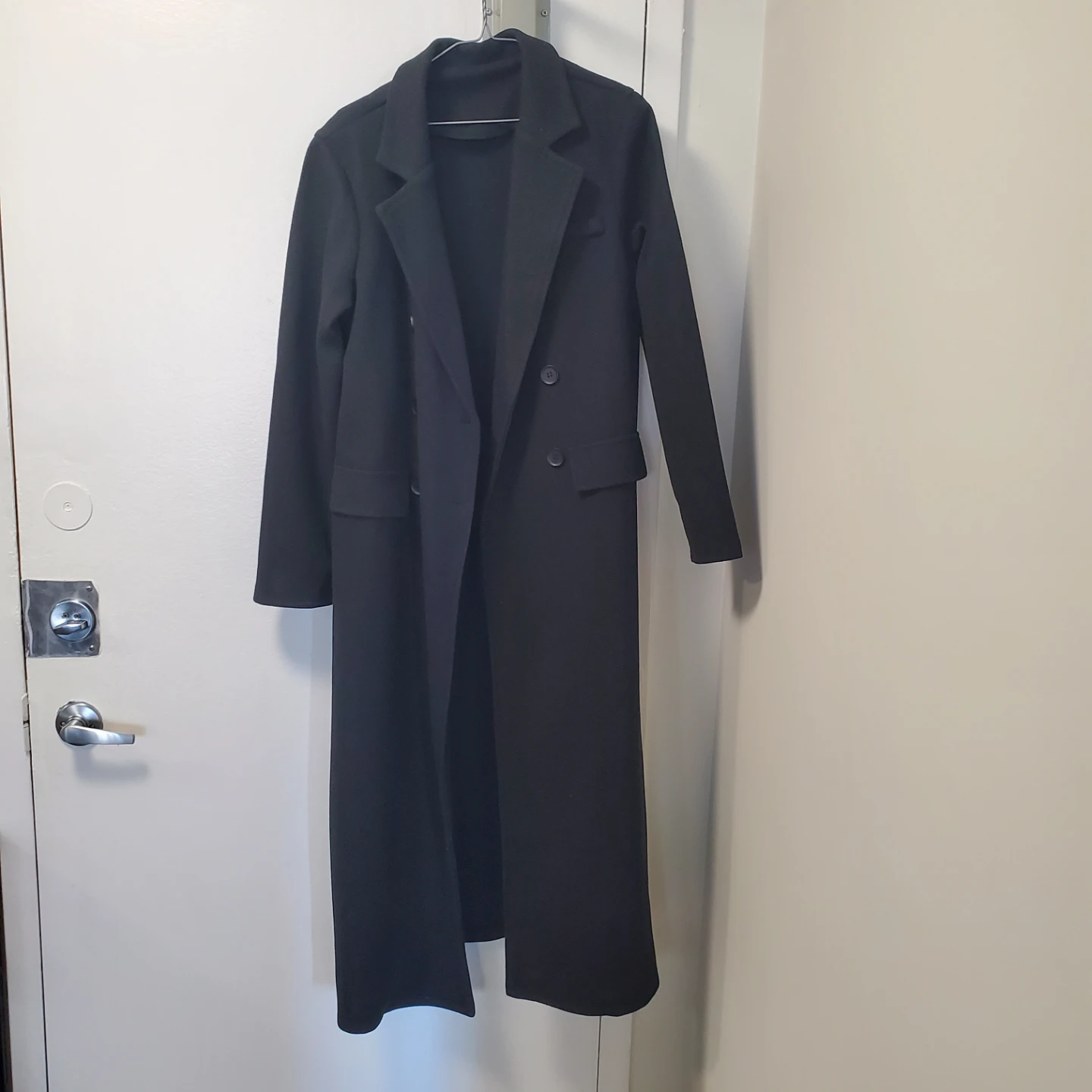 Black Double-Breasted Coat