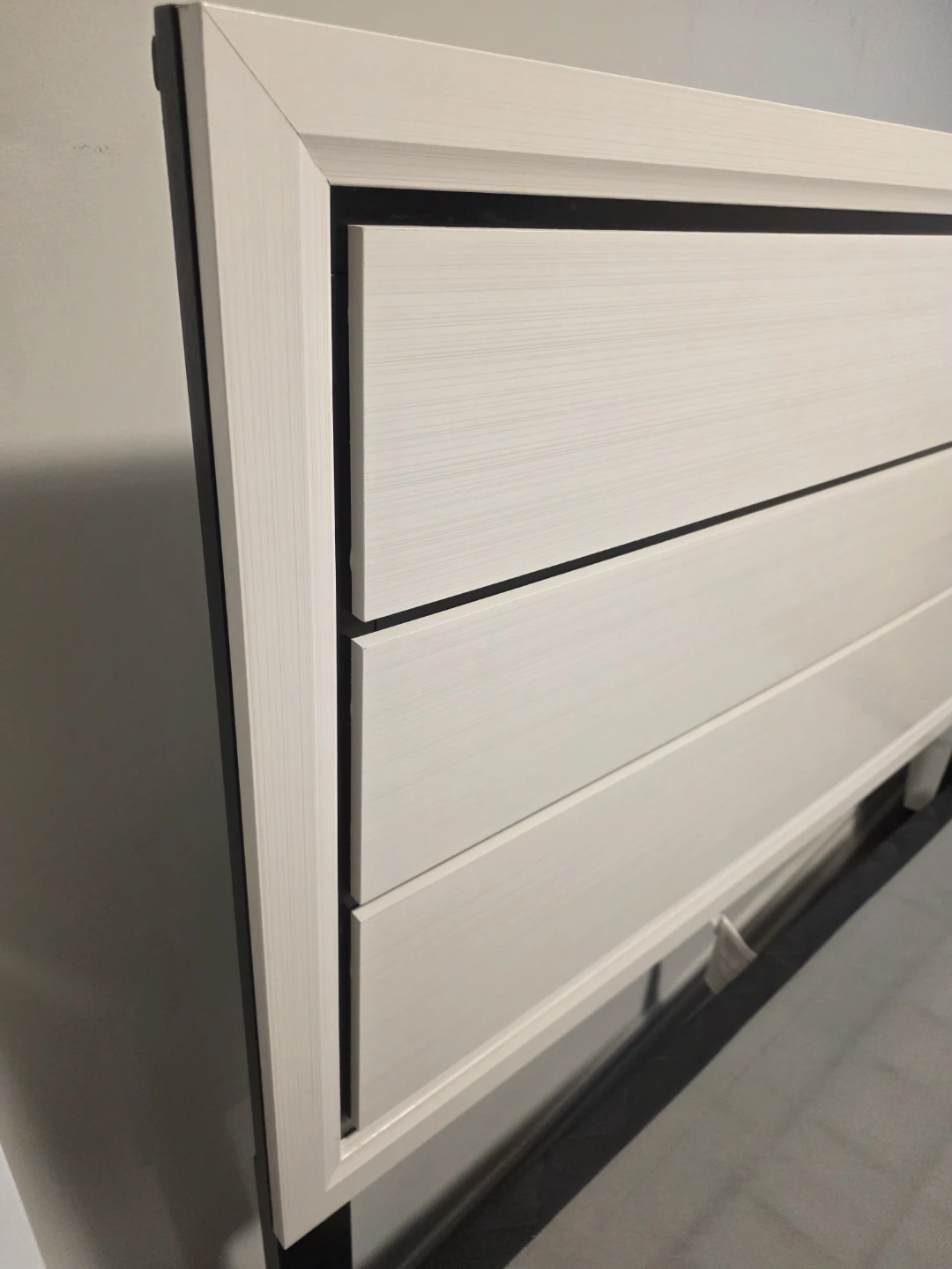 White Headboard with Black Frame - photo 2