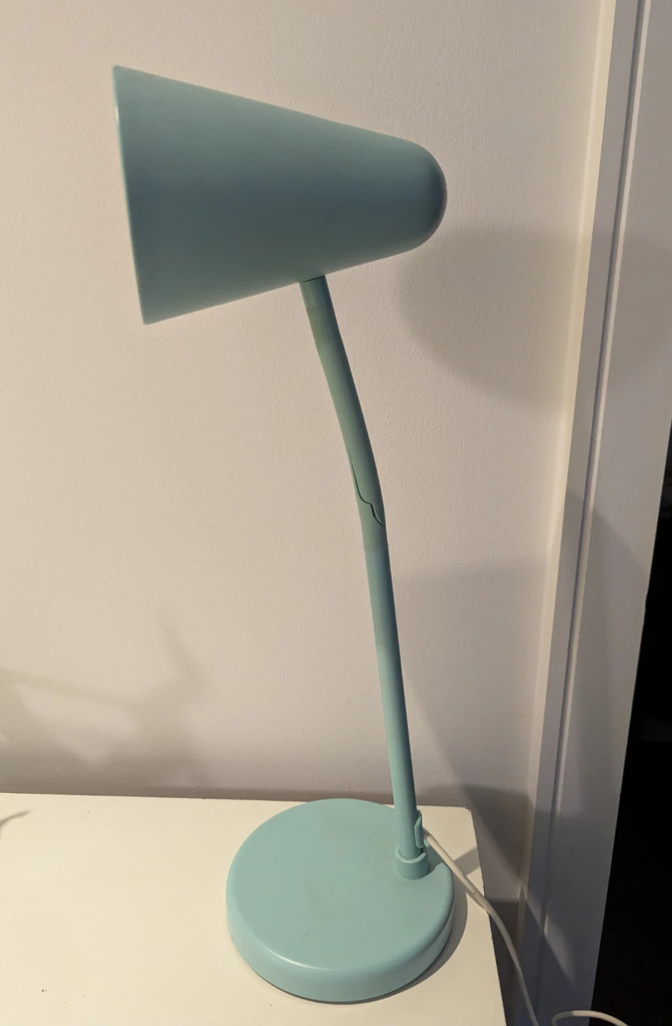 Blue Desk Lamp with Flexible Neck