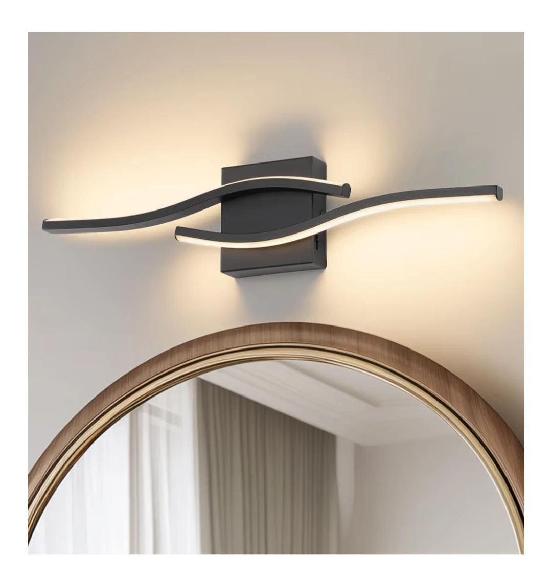 Bathroom vanity over the light fixture 31.5inch black