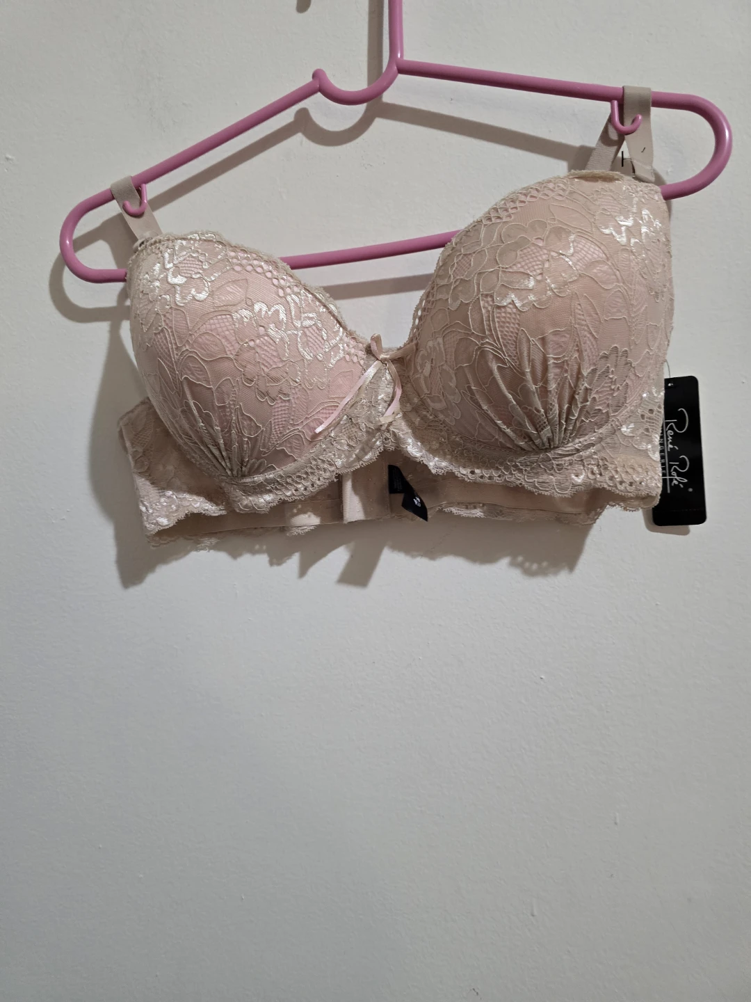 ​New René Rofé Lace Bra - Beige - Size 38D