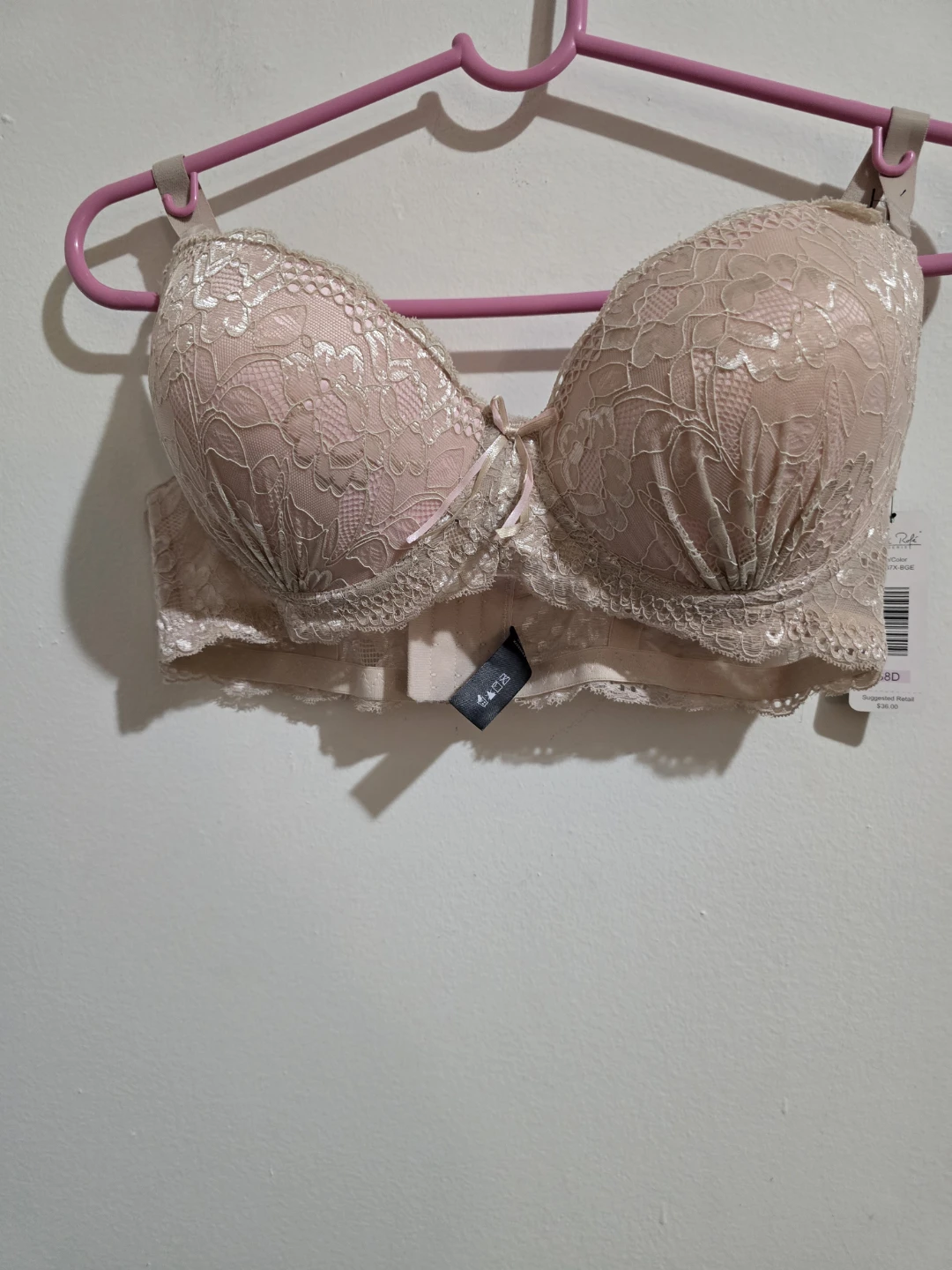 ​New René Rofé Lace Bra - Beige - Size 38D - photo 5