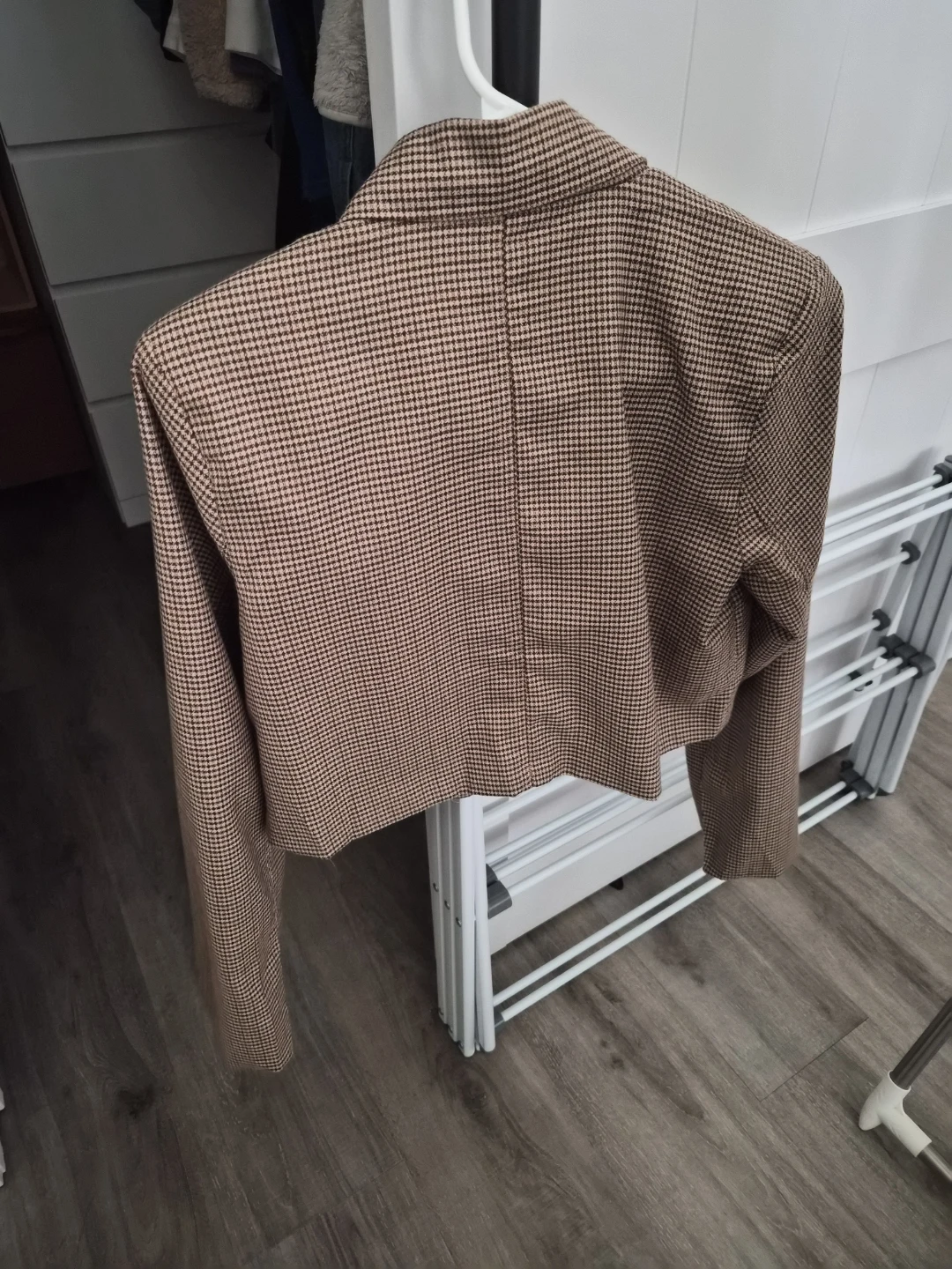Cropped Houndstooth Blazer - photo 2