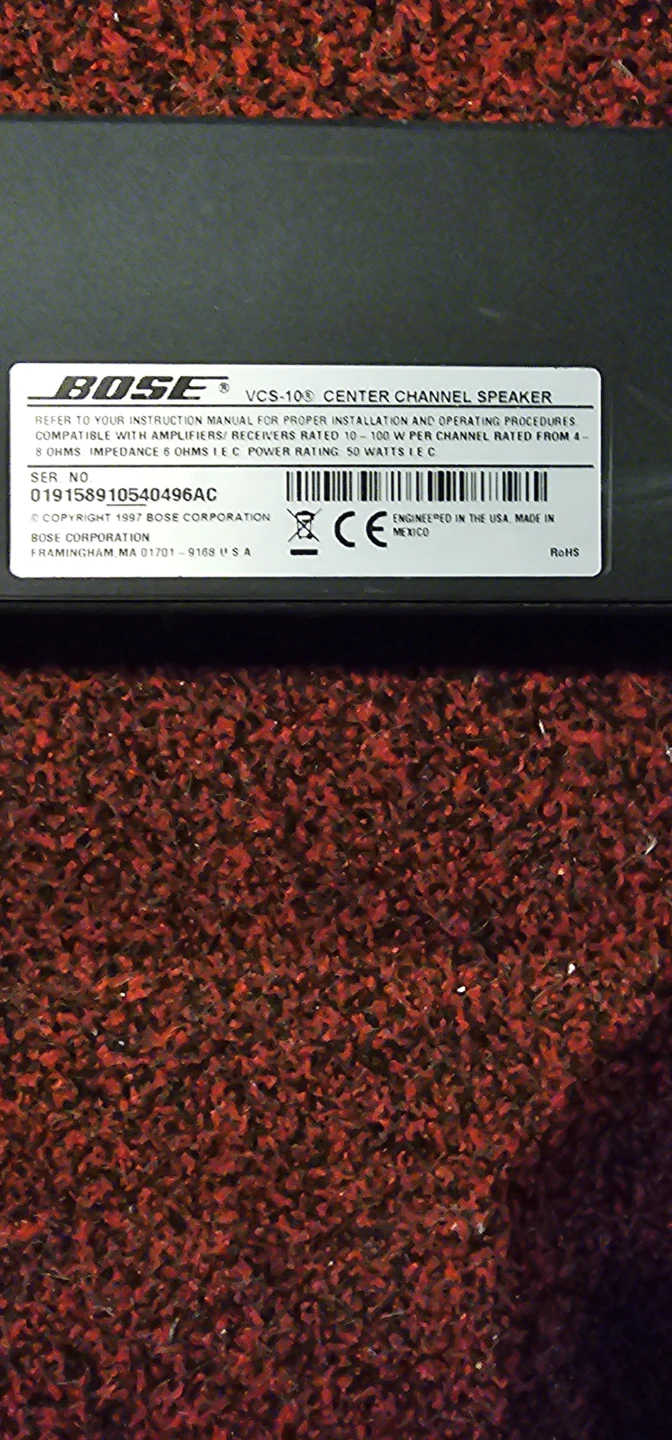 Bose VCS-10 Center Channel Speaker - photo 2