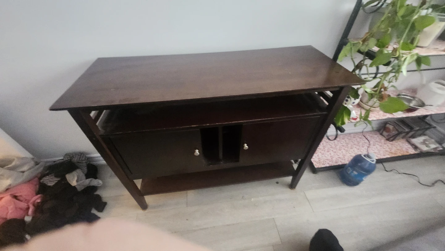 Dark Brown Media Console Table