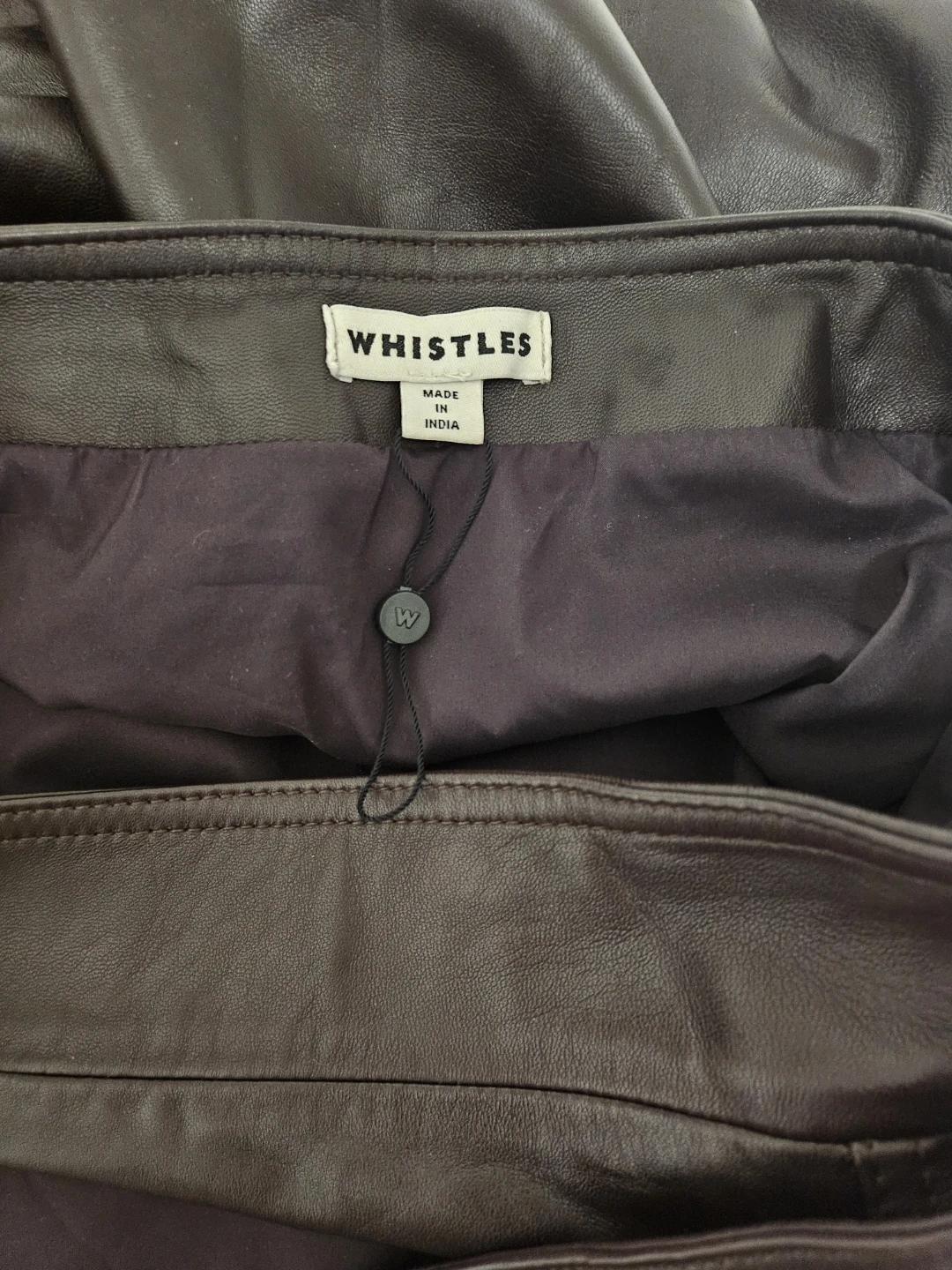 whistles genuine leather skirt - photo 3