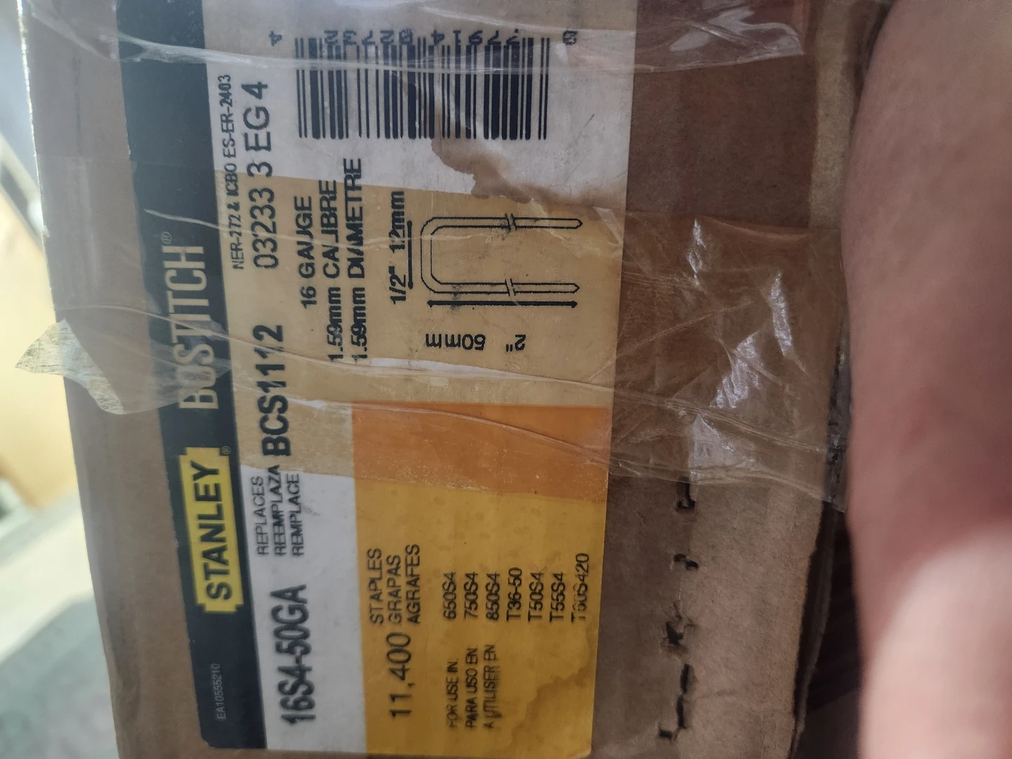 Bostitch 16 Gauge Staples 1.59mm