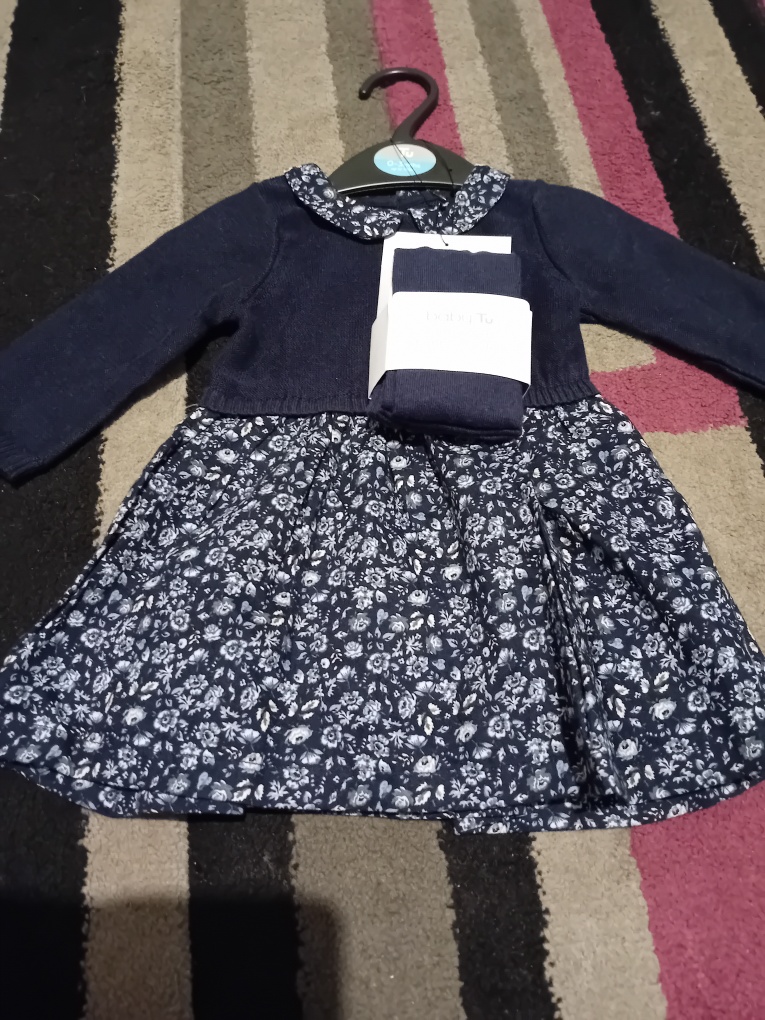 H&M Baby Girl Striped Dress & Bodysuit Set - photo 2