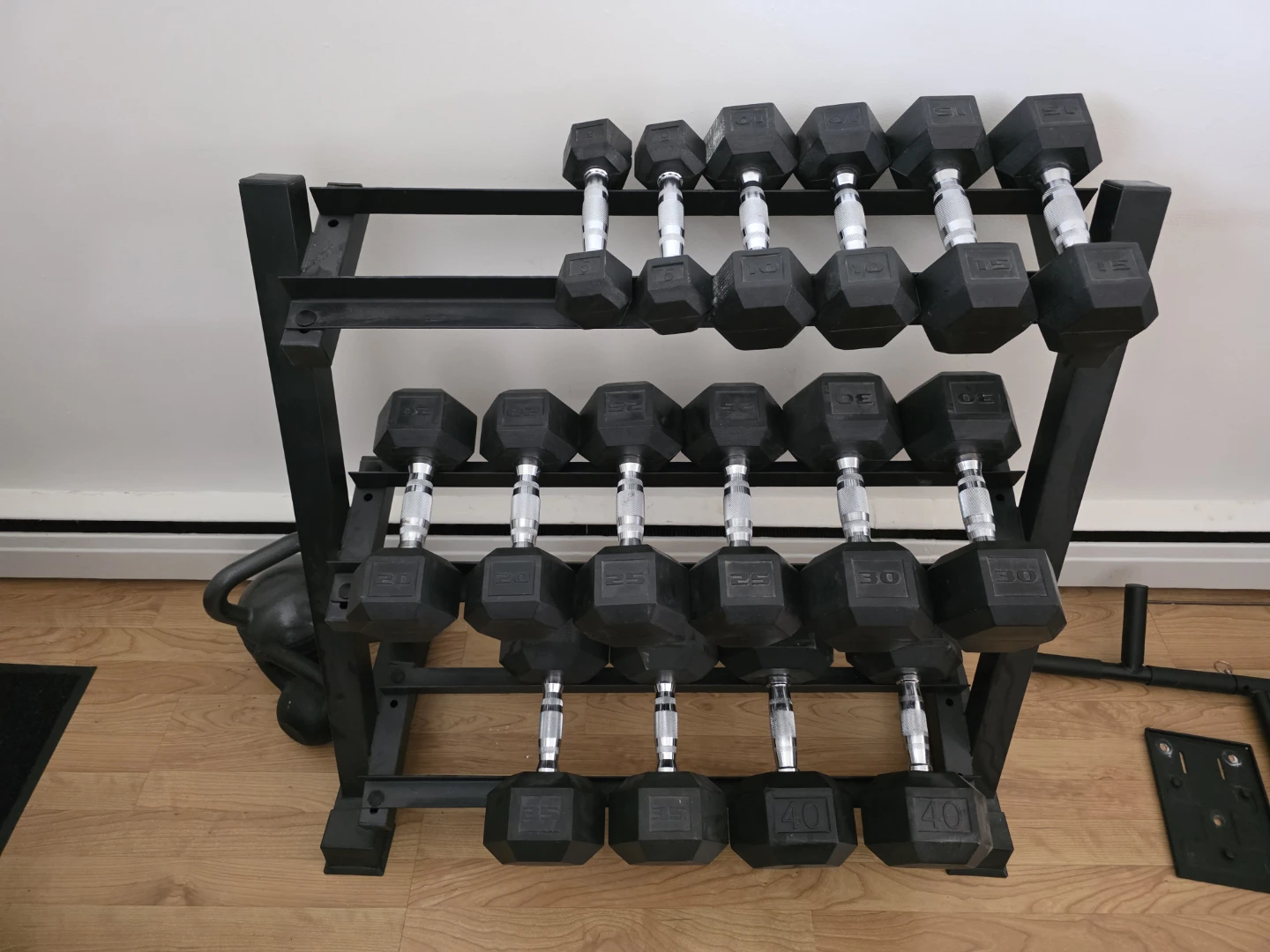 Hex Dumbbell Set with Rack