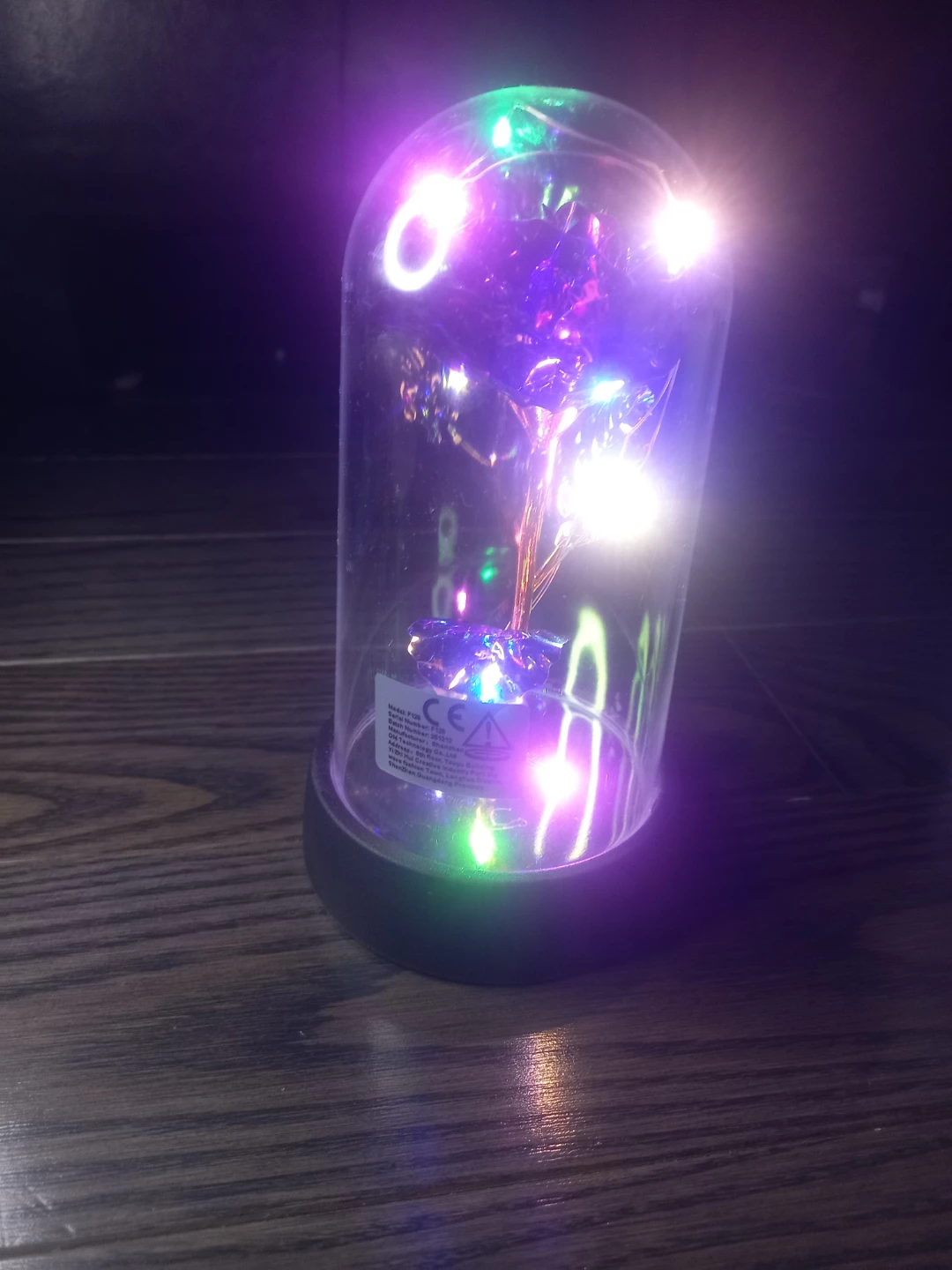 LED Light Up Glass Dome Rose - photo 2