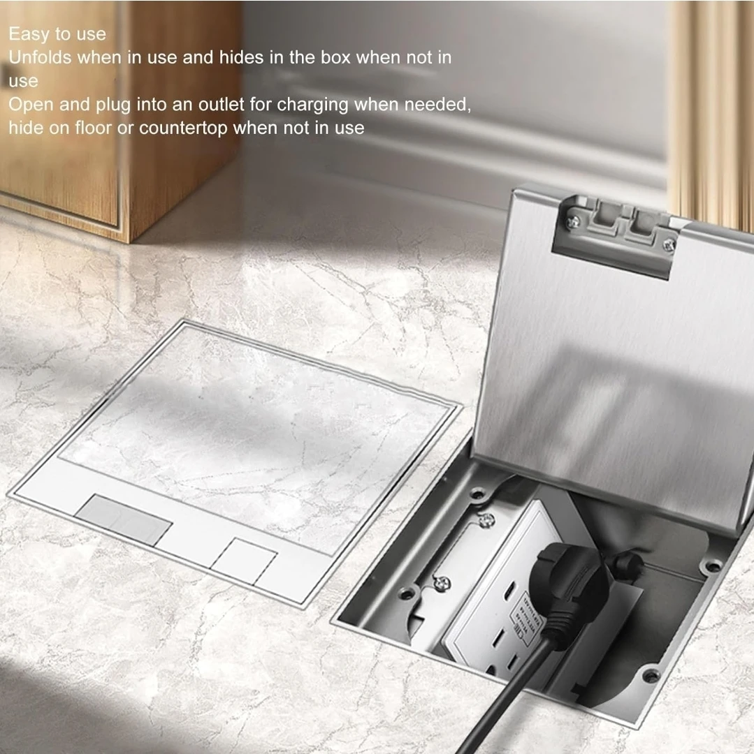 Fockety Recessed Floor Socket with 2 AC Outlets and 2 USB Ports - photo 2