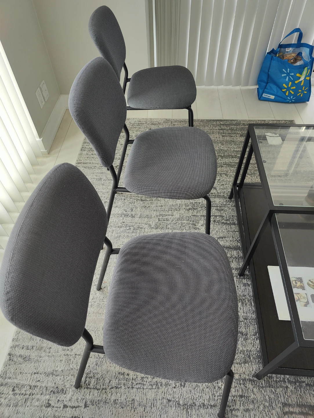 Set of 3 Dark Grey IKEA VITTSJÖ Chairs - photo 2