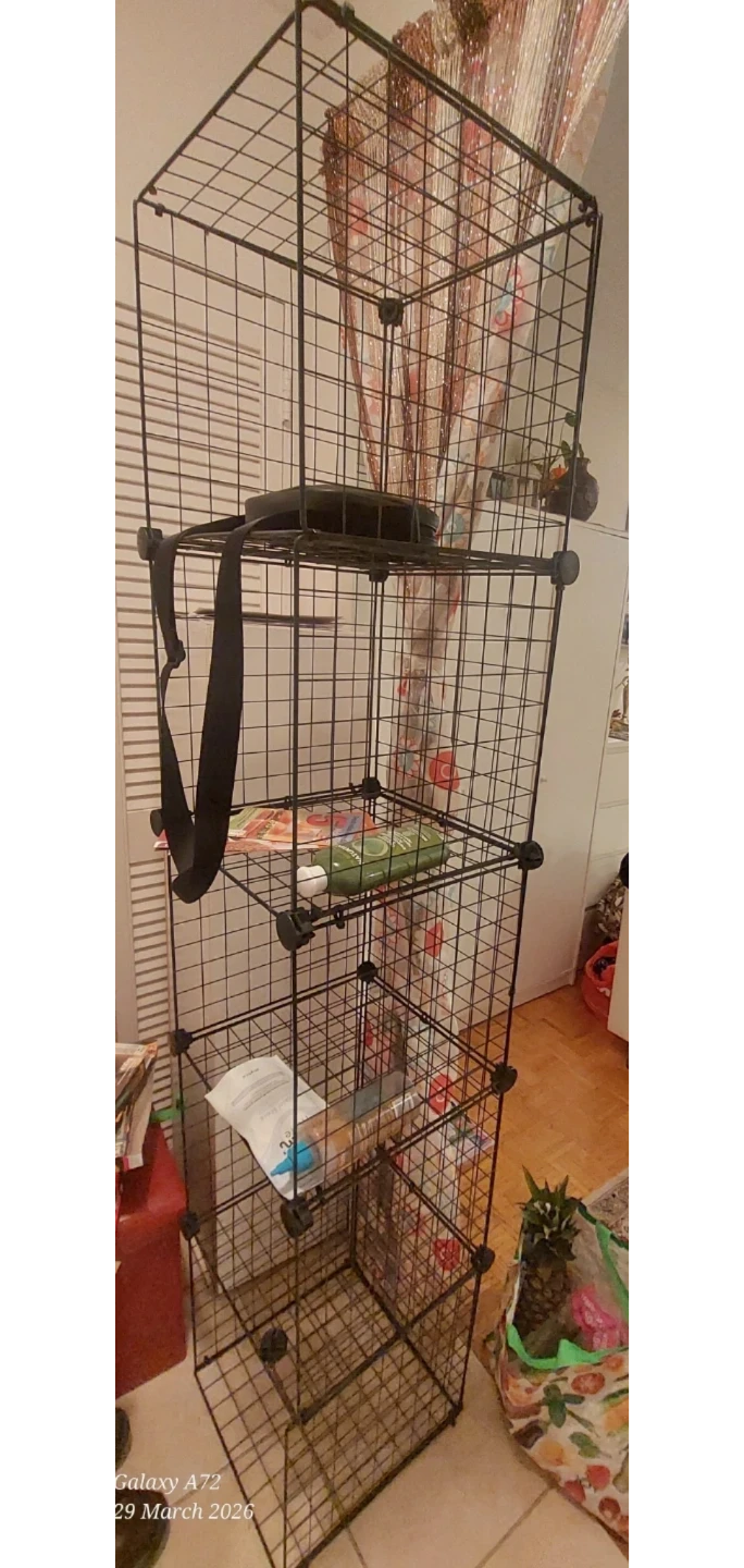 Black Wire Storage Cube Unit