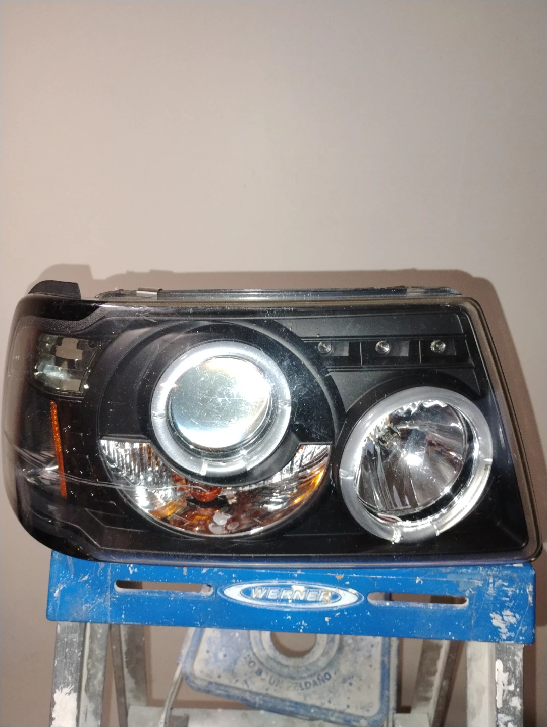Black Headlight Assembly