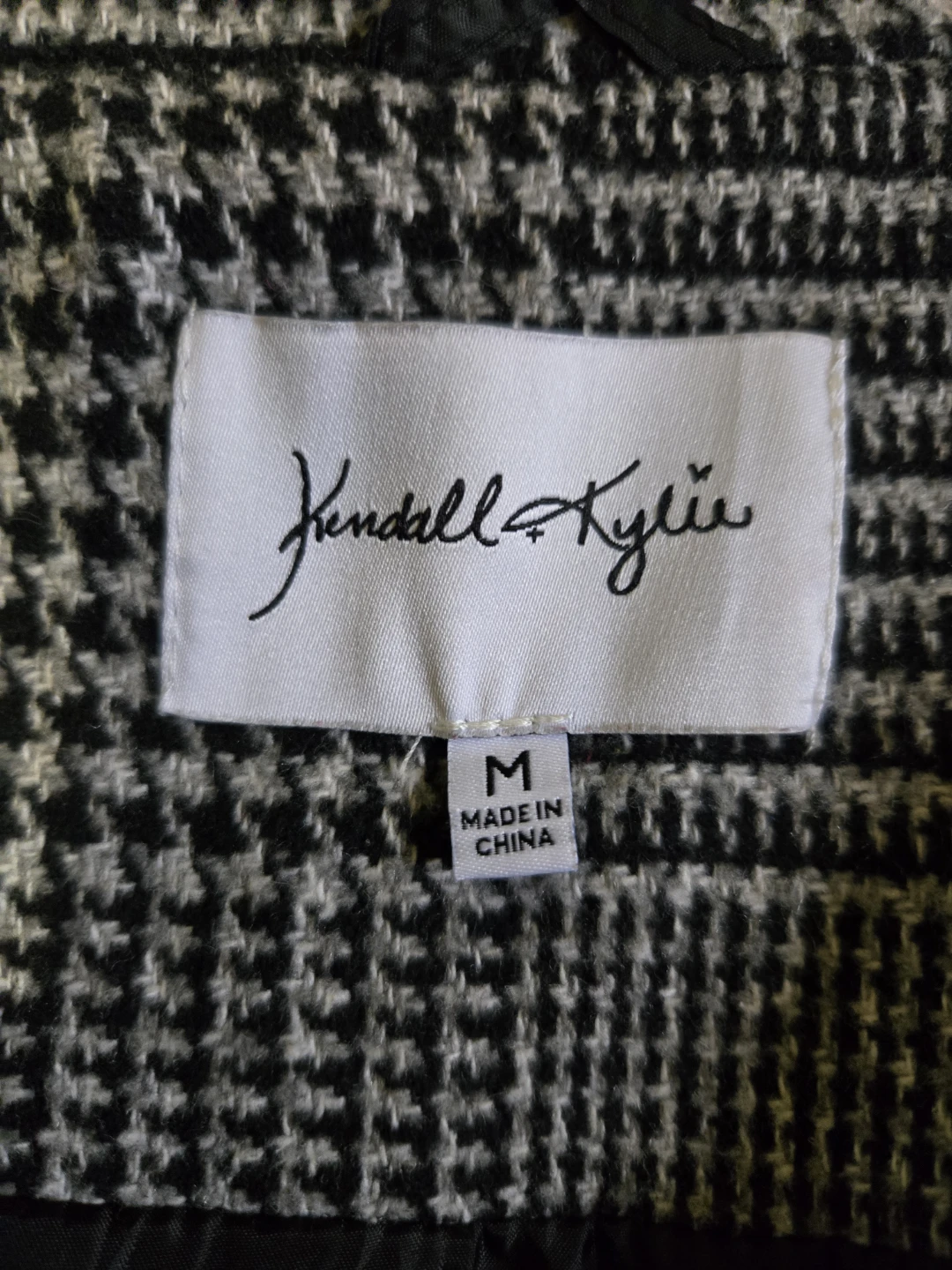 Kendall + Kylie Women's Houndstooth Trench Coat - Size M - photo 5