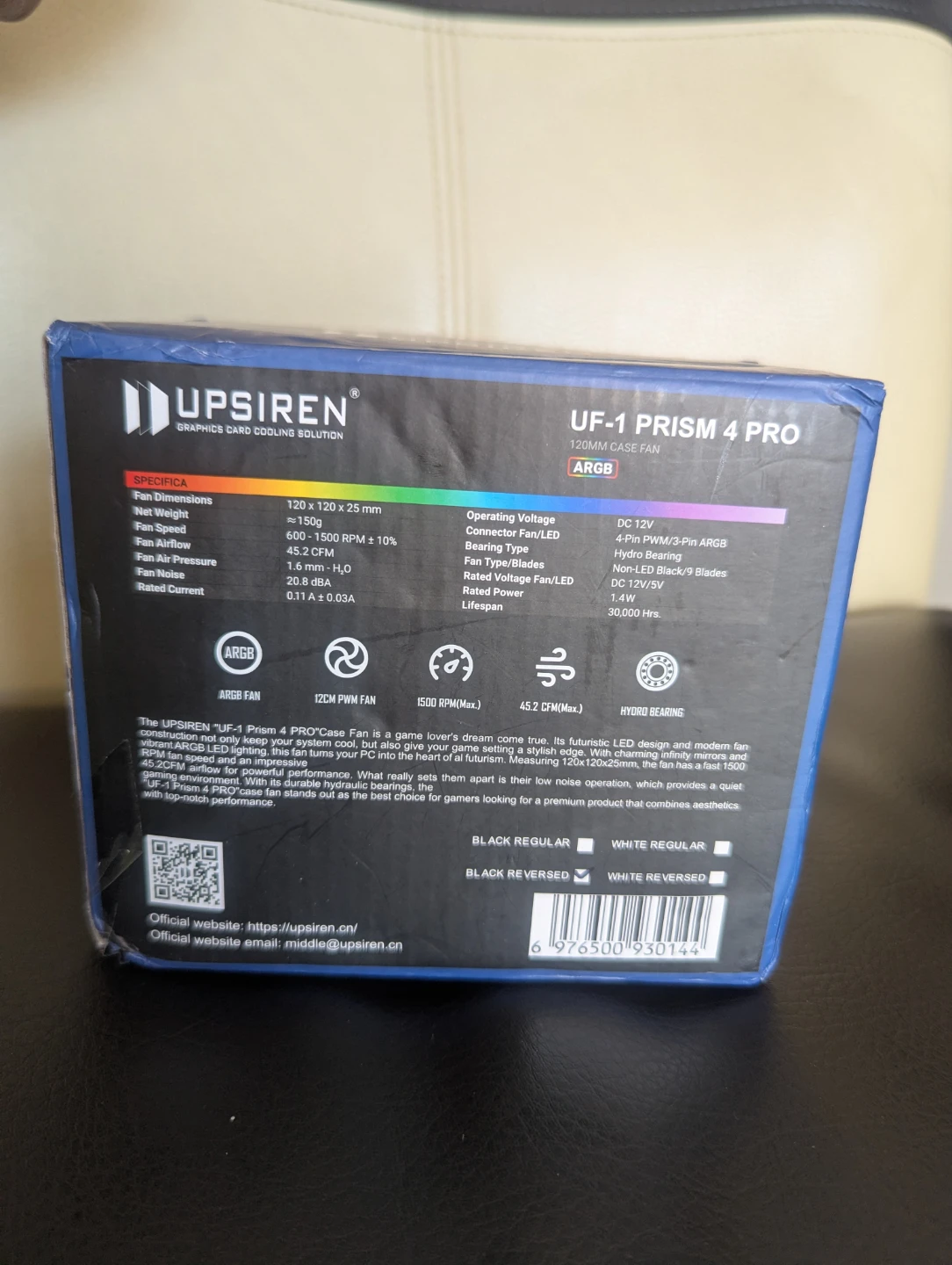 UPSIREN UF-1 Prism 4 Pro ARGB 120mm Case Fan - photo 3