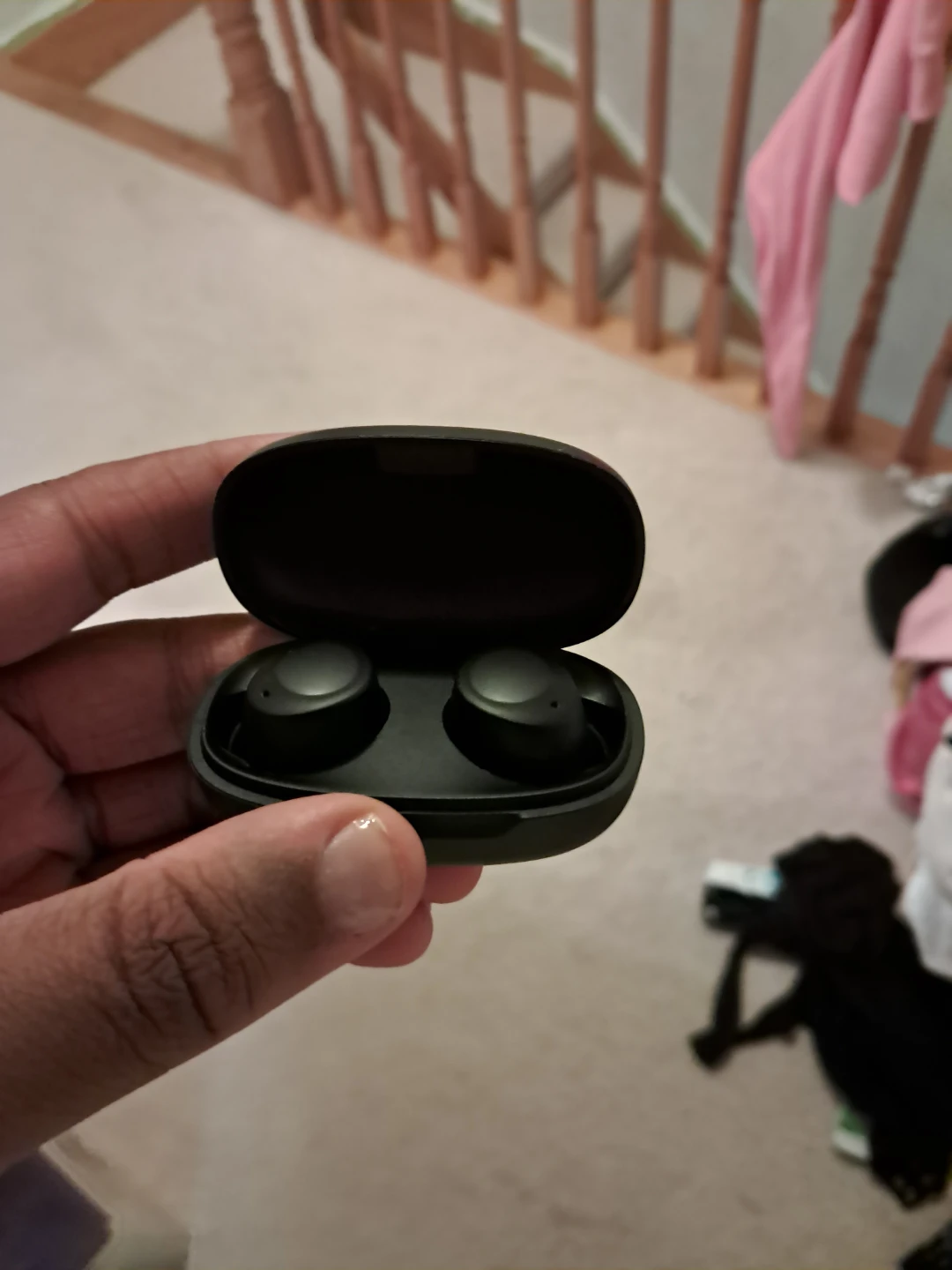 Black Wireless Earbuds with Charging Case