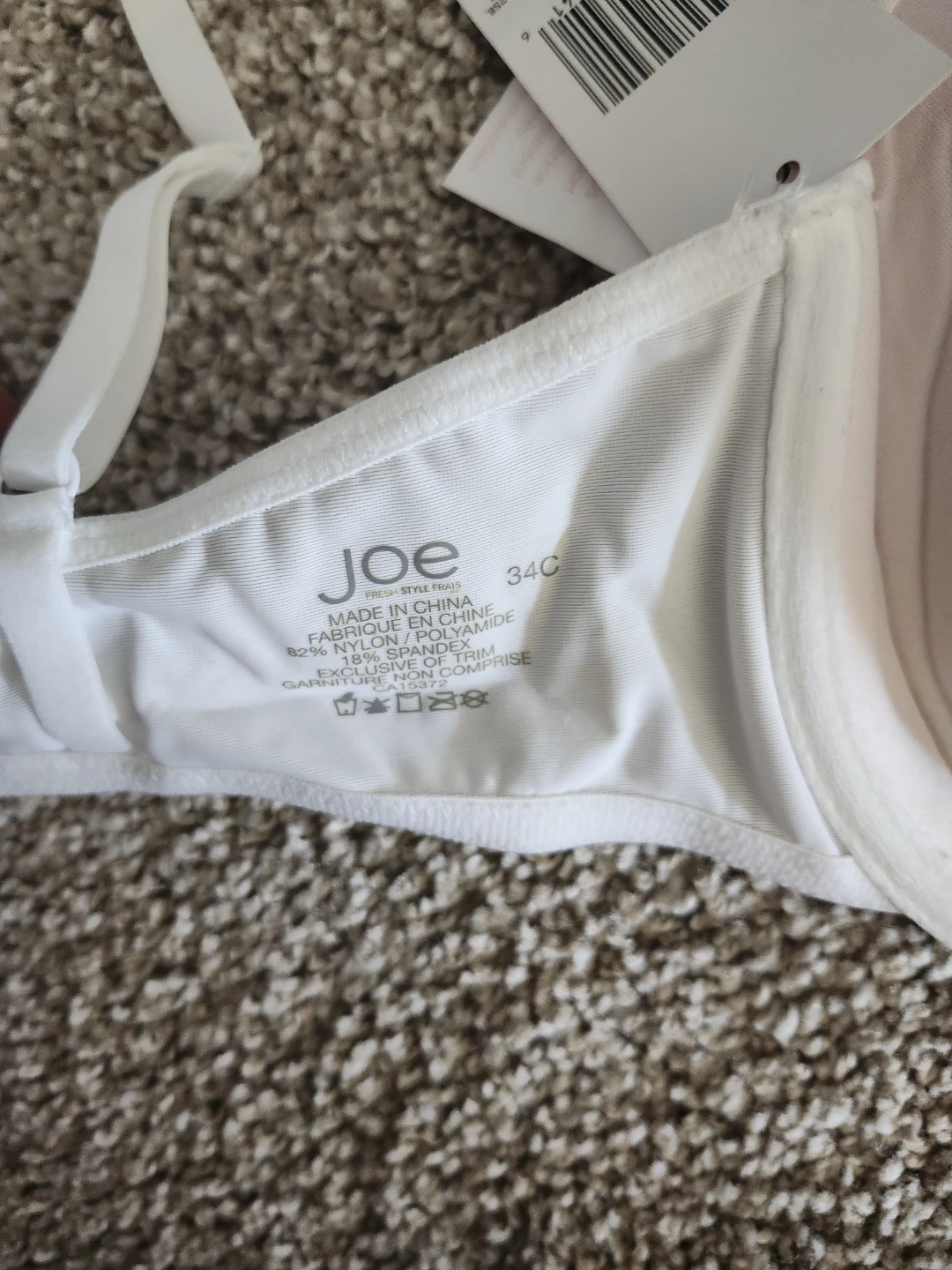 NEW Joe Fresh Style White Bra 34C - photo 3