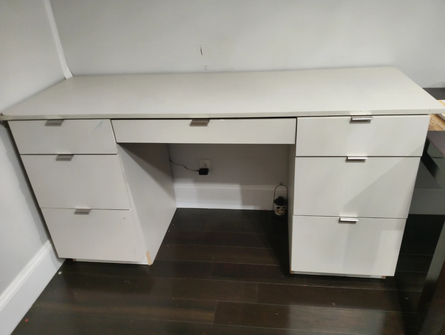 White Desk with Drawers