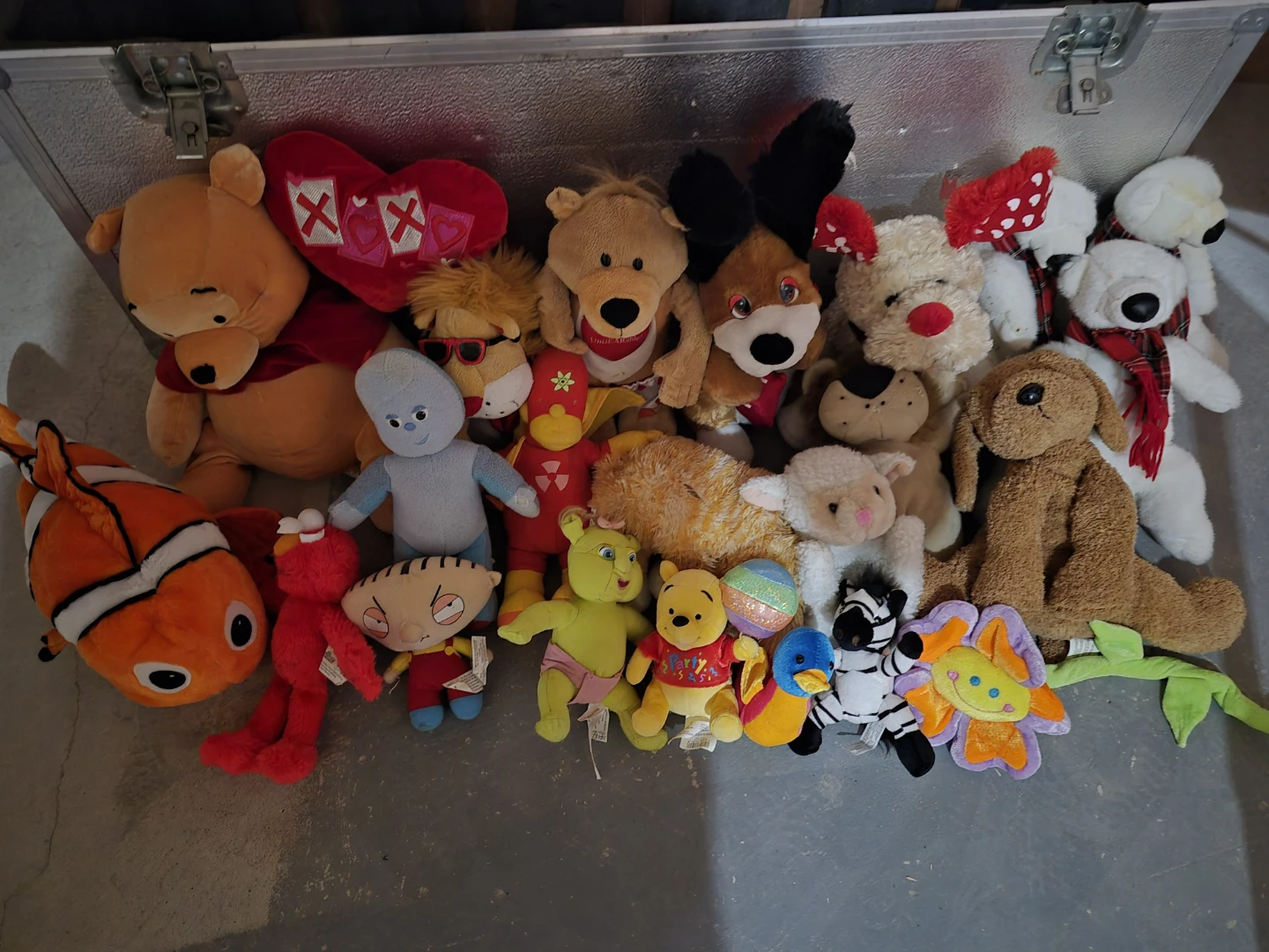 Assorted Plush Toys - Winnie the Pooh, Elmo, Nemo, and more