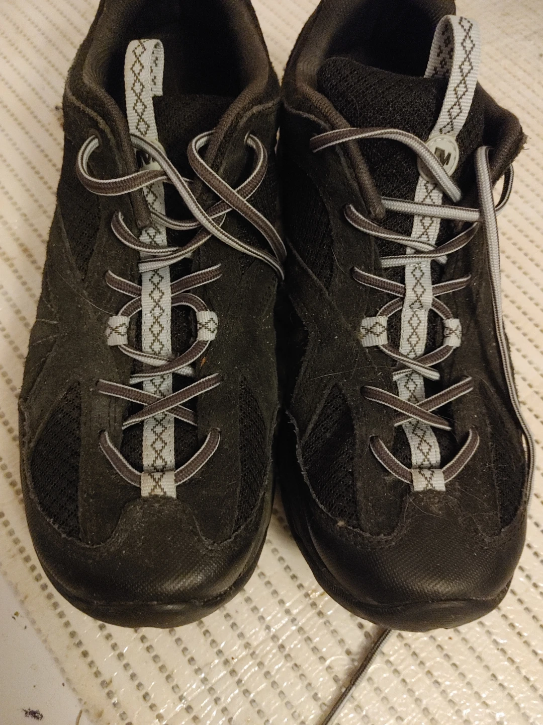 Womens Merrell Black Hiking Shoes - size 8