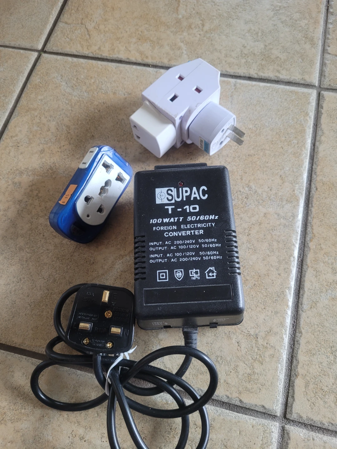 SUPAC T-10 100W Foreign Electricity Converter with Adapters