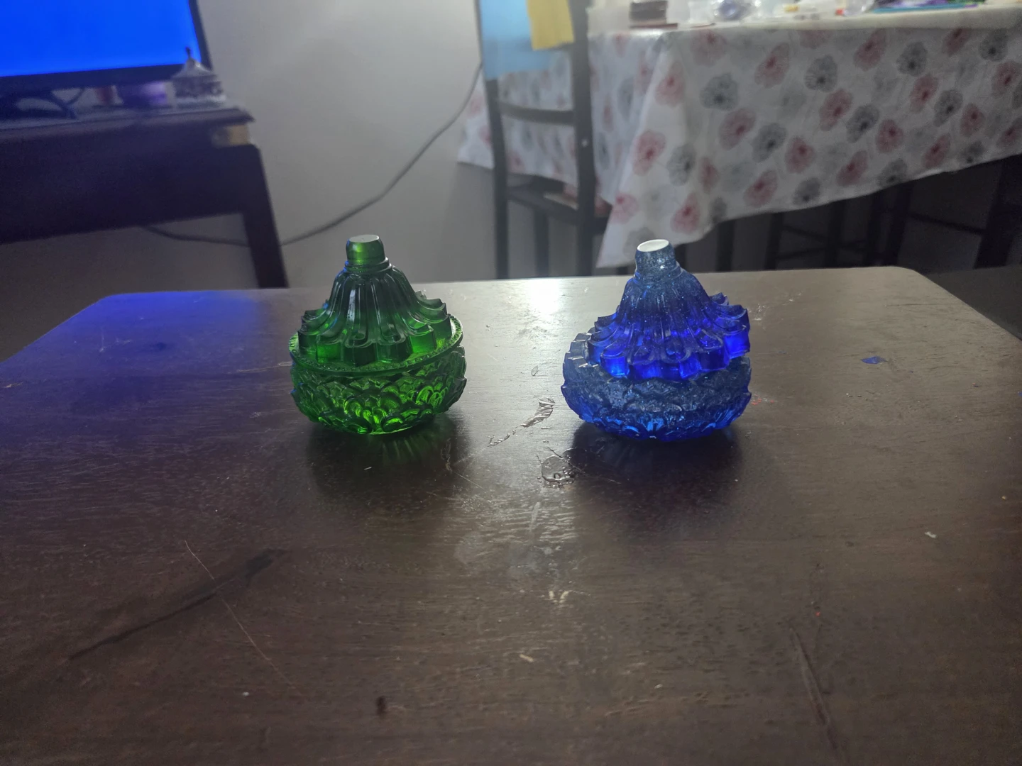 Set of Glitter Resin Trinket Dishes and Small Jars - photo 2