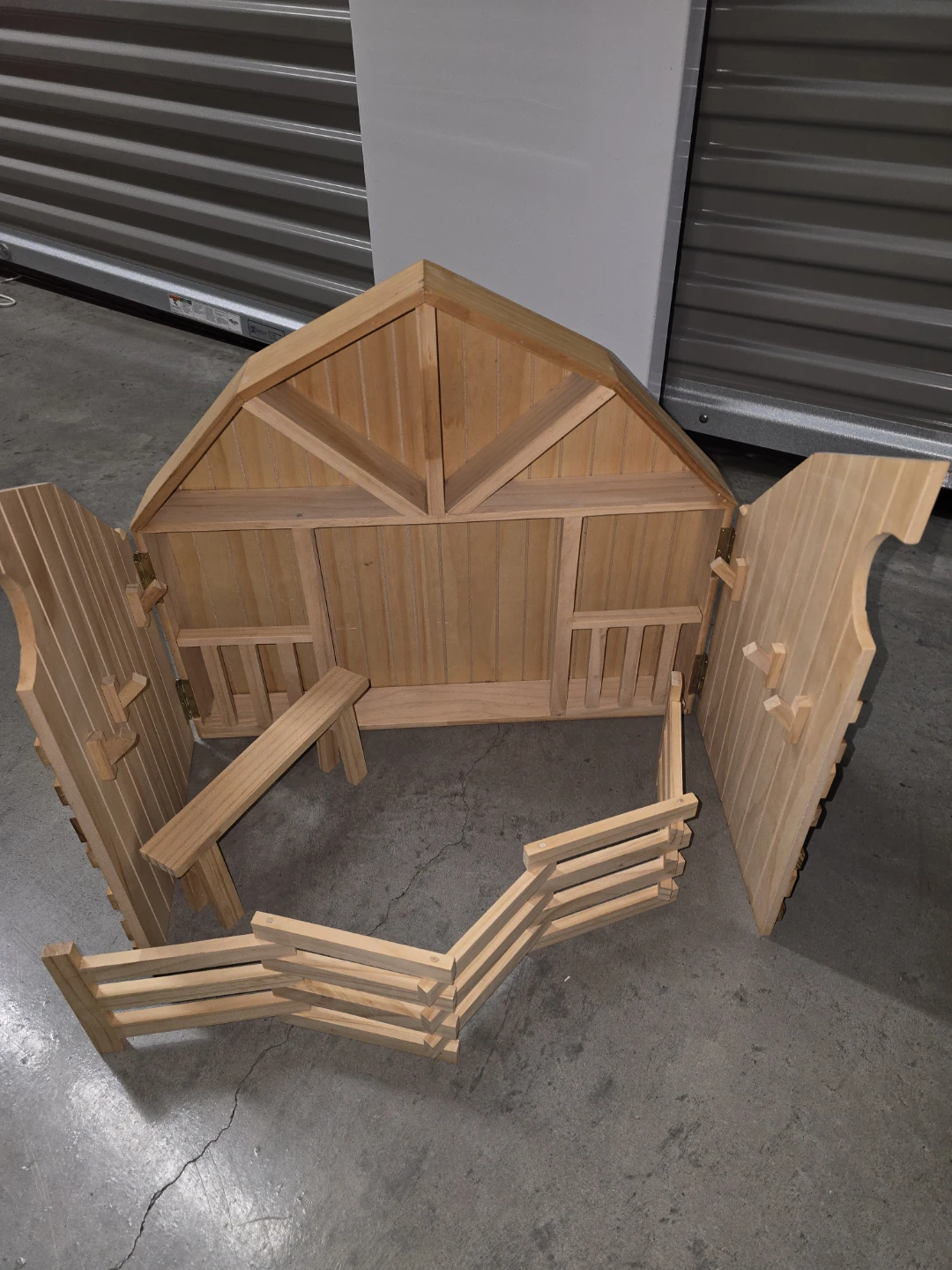 Wooden Dollhouse with Accessories