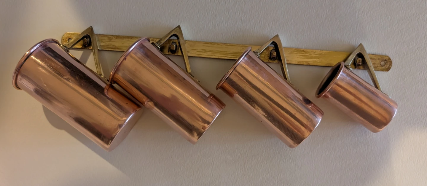 Vintage Copper Measuring cups set of 4