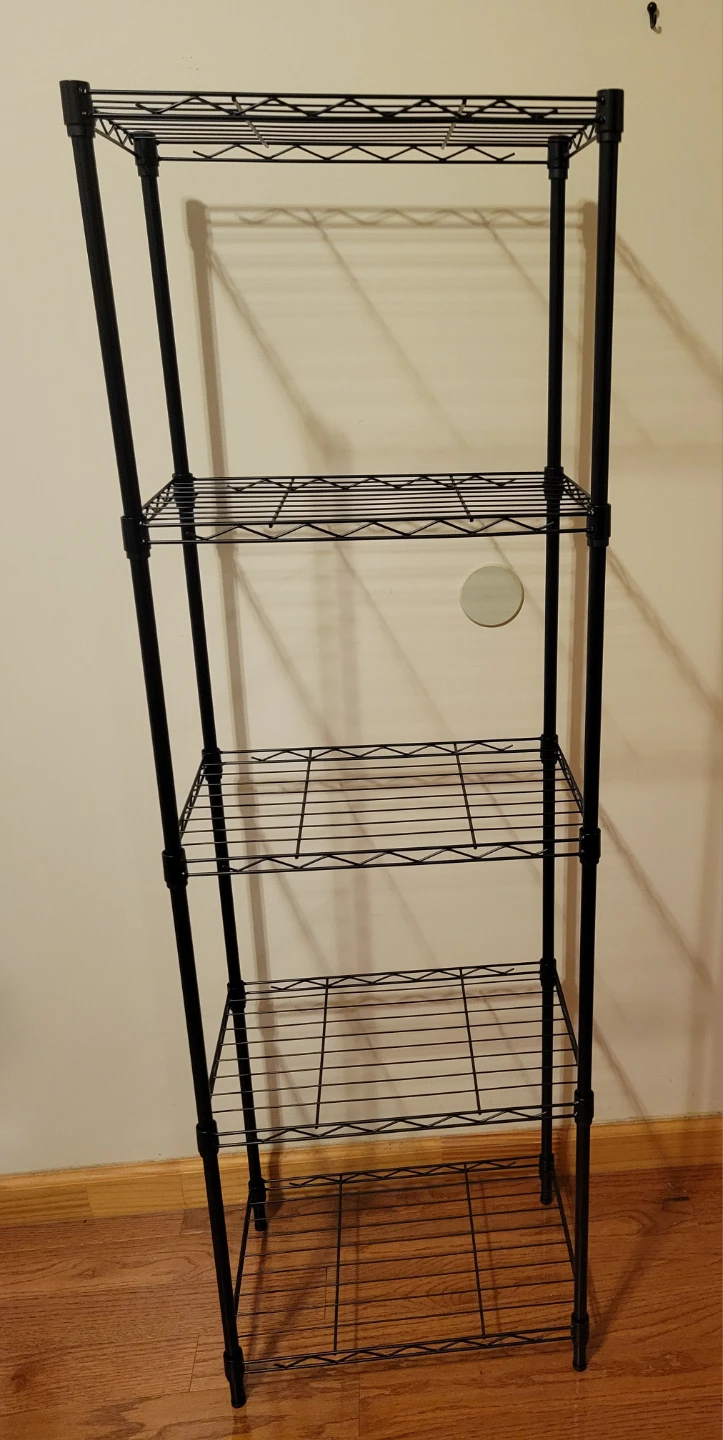 NEW Black 5-Tier Wire Shelving Unit