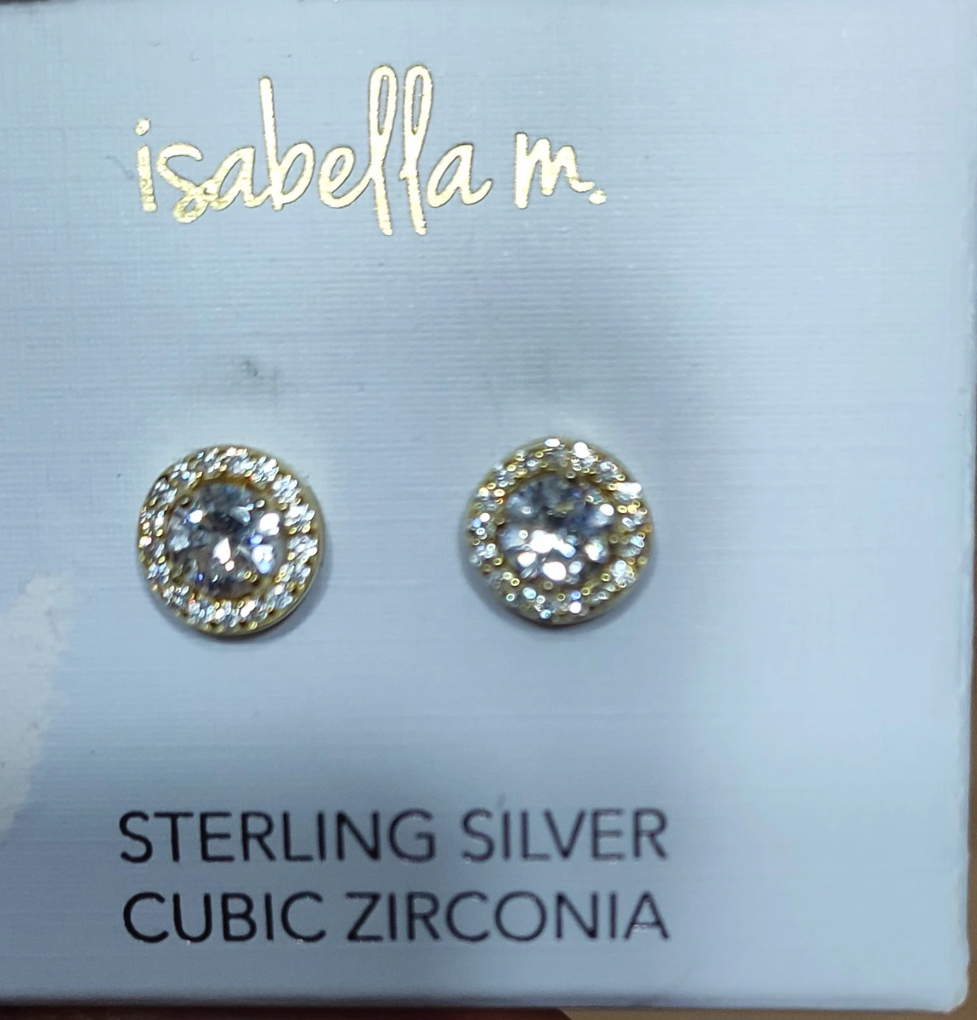 Isabella M. Sterling Silver Cubic Zirconia Stud Earrings