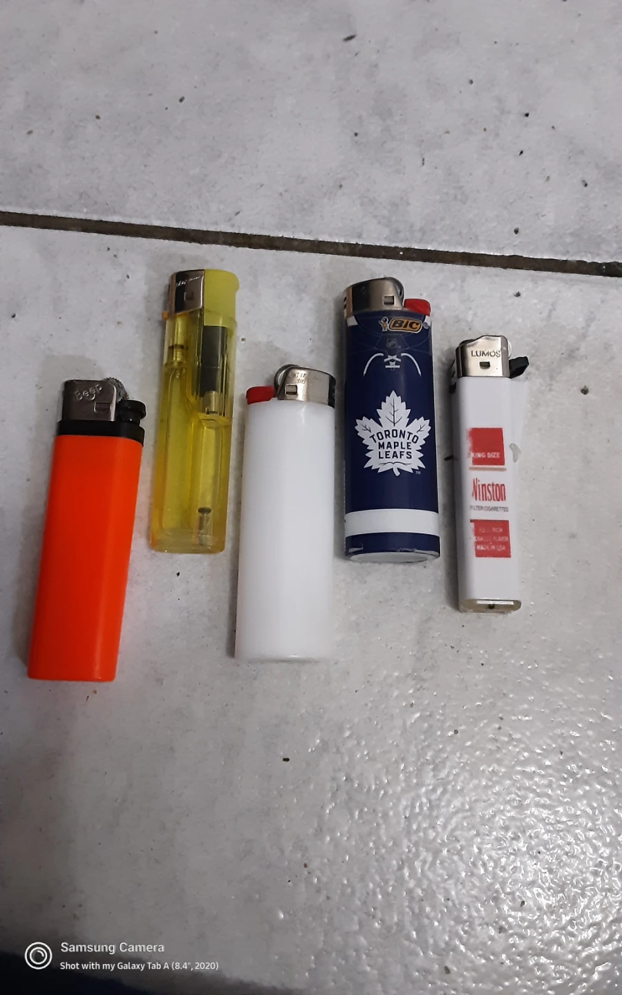 Assorted Lighters: BIC, Winston, Lumos, Toronto Maple Leafs