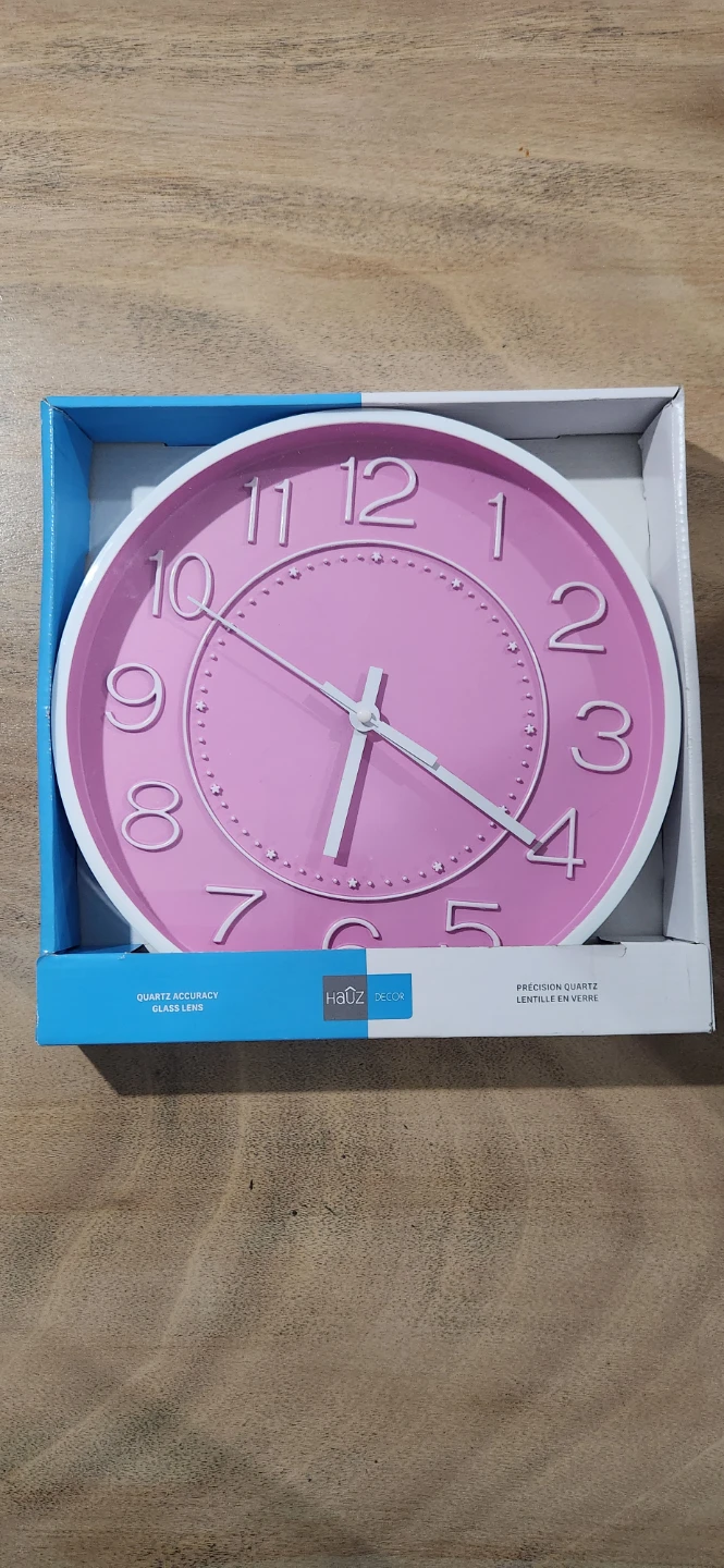 HOUZ DECOR Wall Clock - Pink