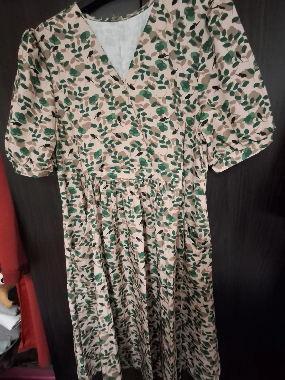Floral Print Midi Dress with Pockets - photo 2