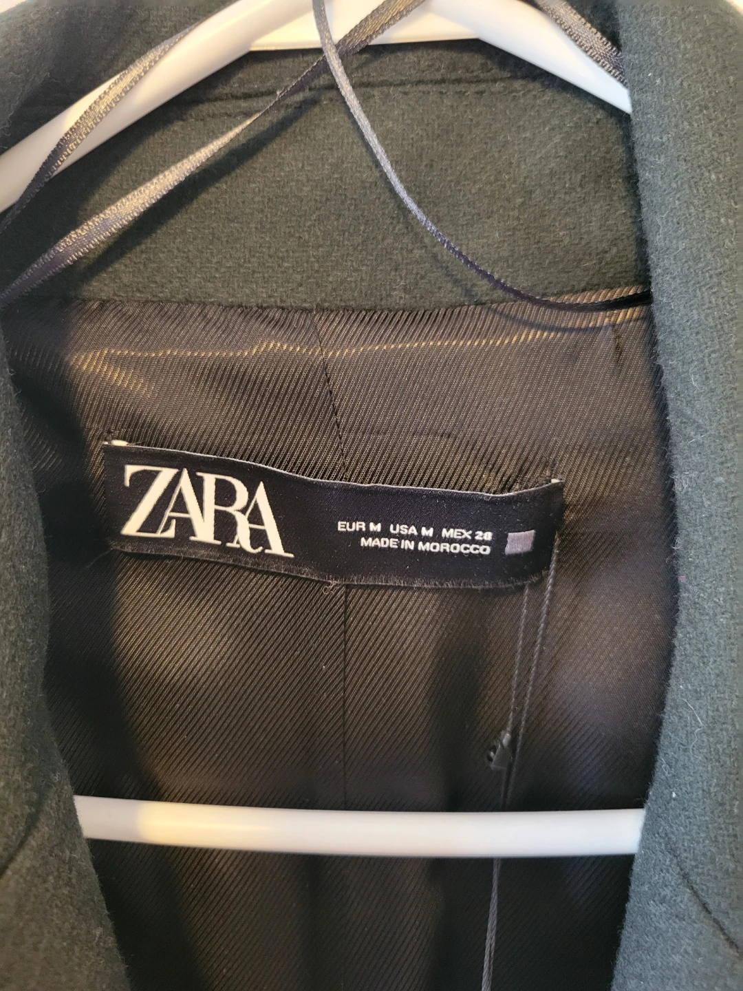 ZARA Women's Dark Green Coat - Size Medium - photo 5
