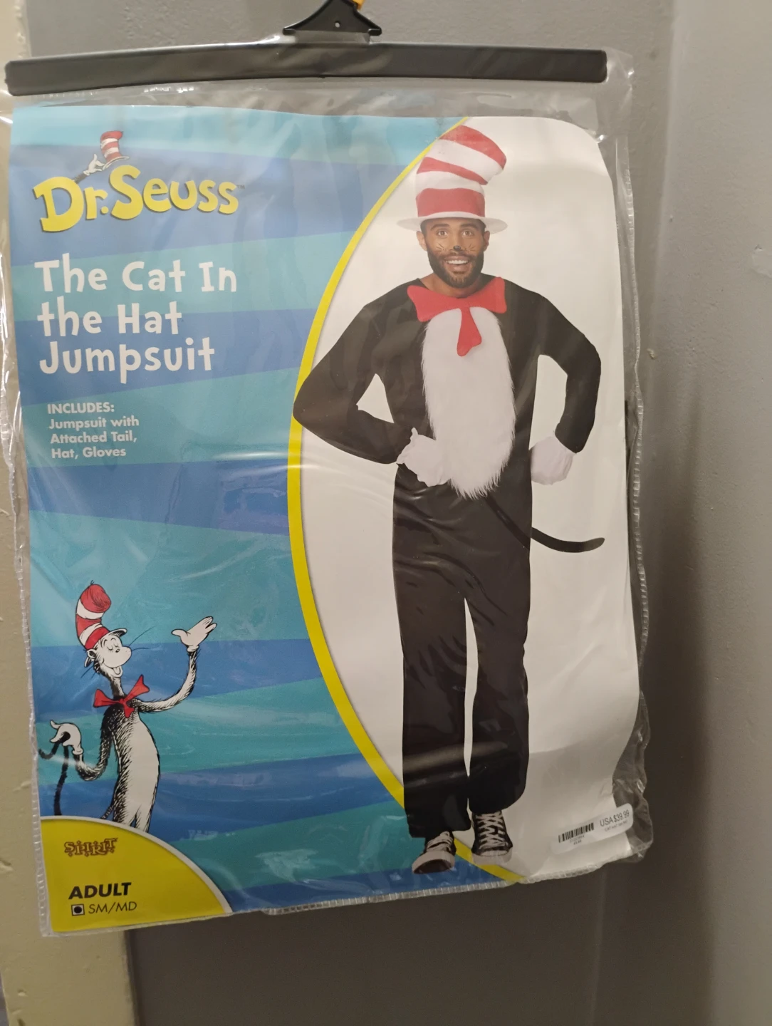 Dr. Seuss The Cat in the Hat Jumpsuit Adult SM/MD