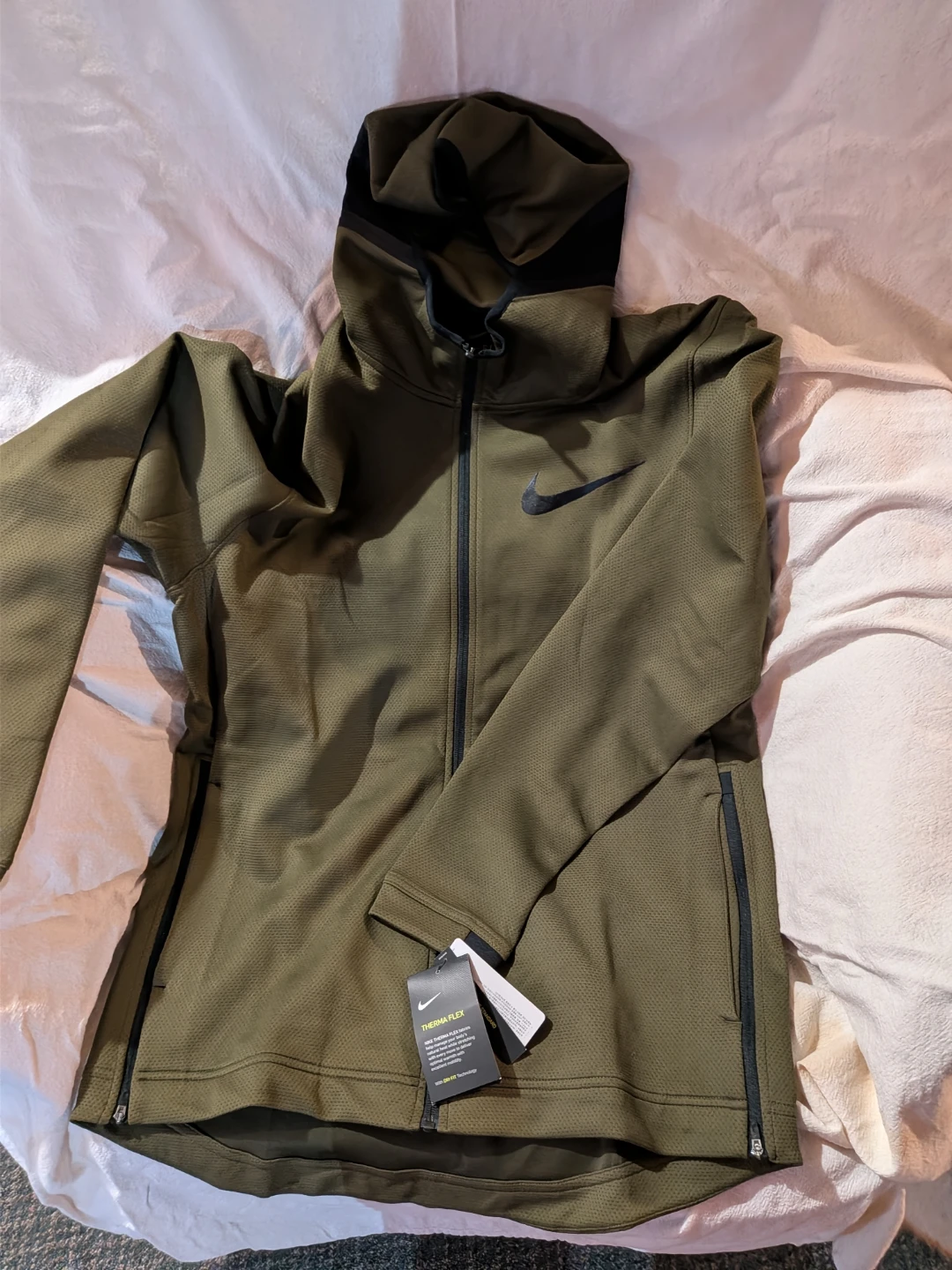 Nike Therma-FIT Hooded Tracksuit - Olive Green - photo 5