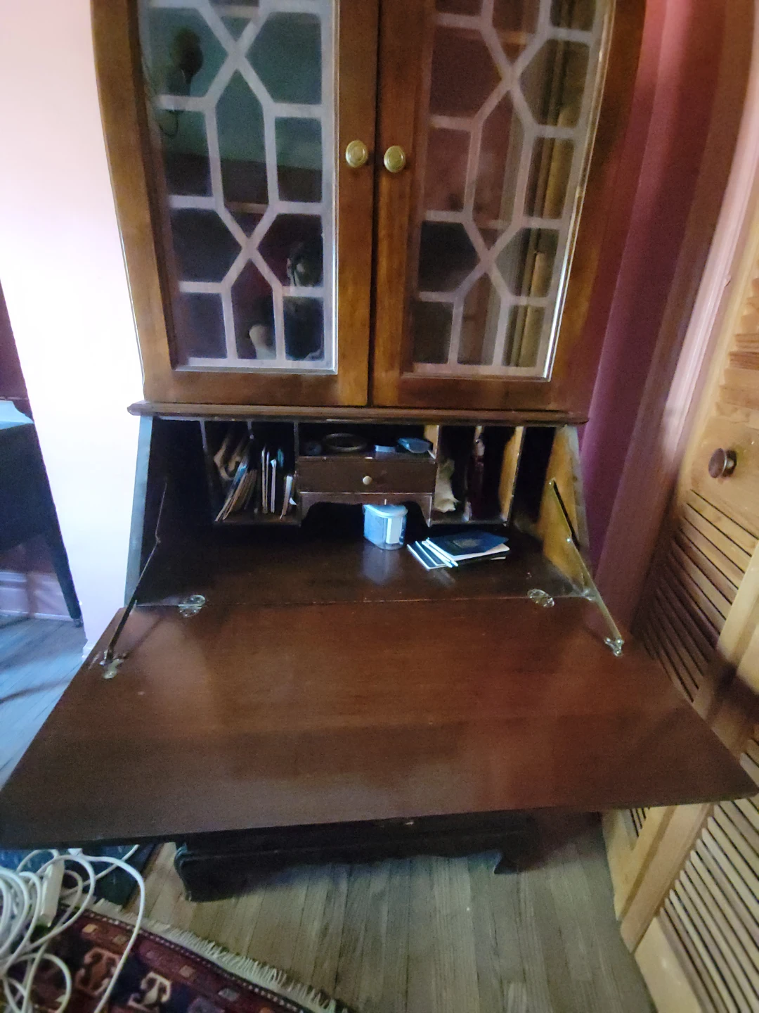 Vintage Secretary Desk with Hutch - photo 2
