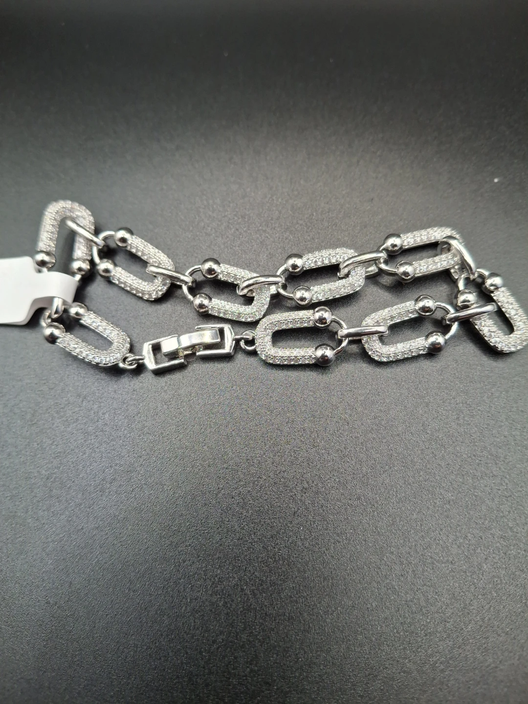 Rhinestone Chain Link Bracelet - photo 2