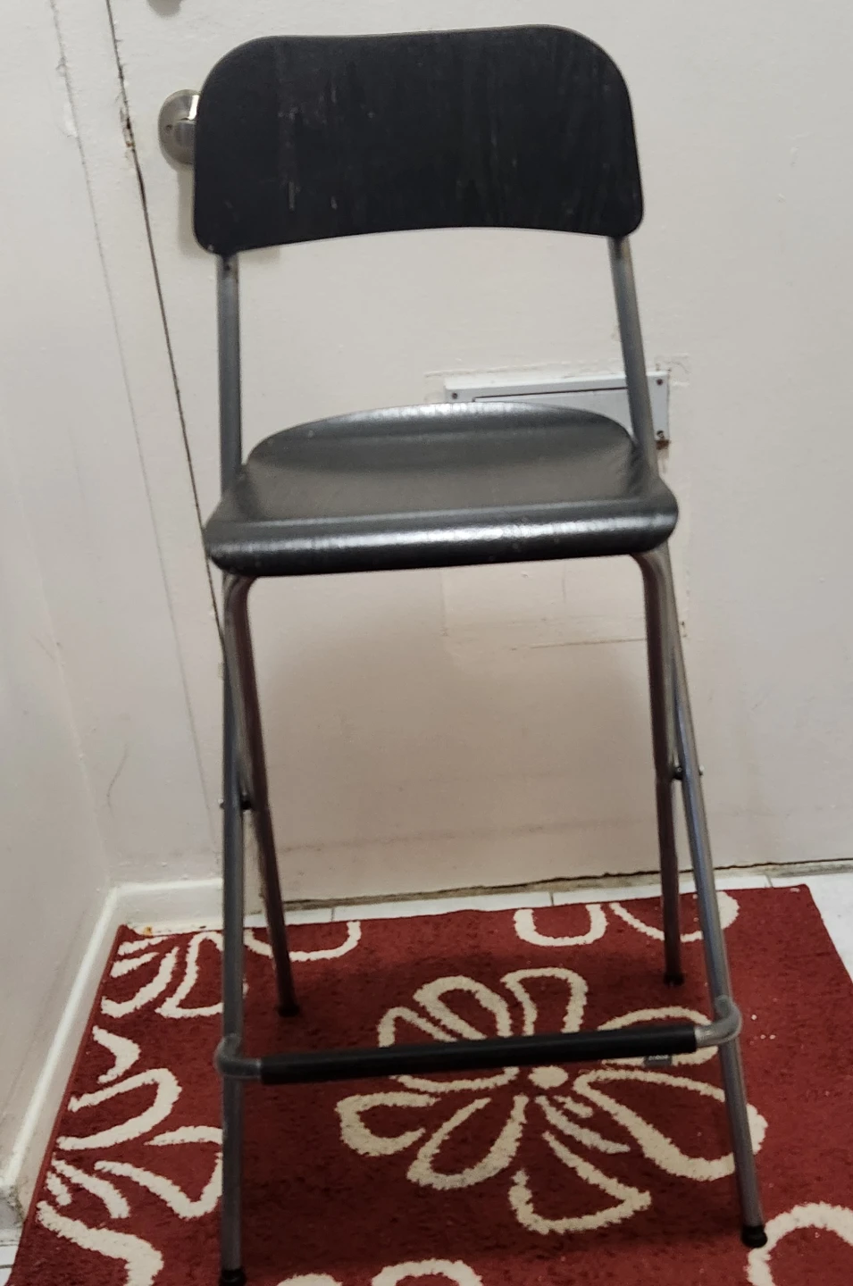 Black Folding Bar Stool